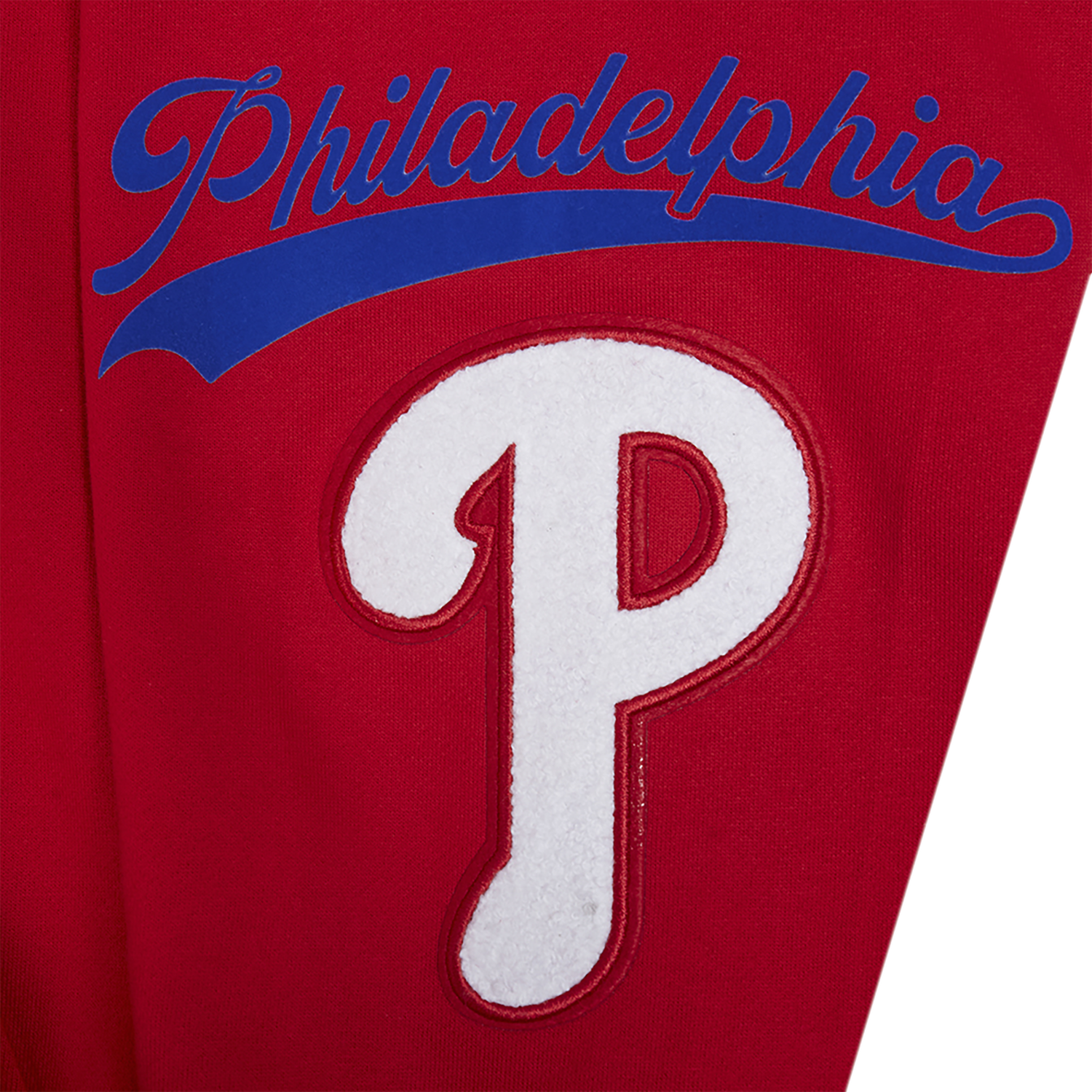 Pro Standard Phillies Living Large Drop Shoulder PO Hoodie - Men's - Blue/Red/White