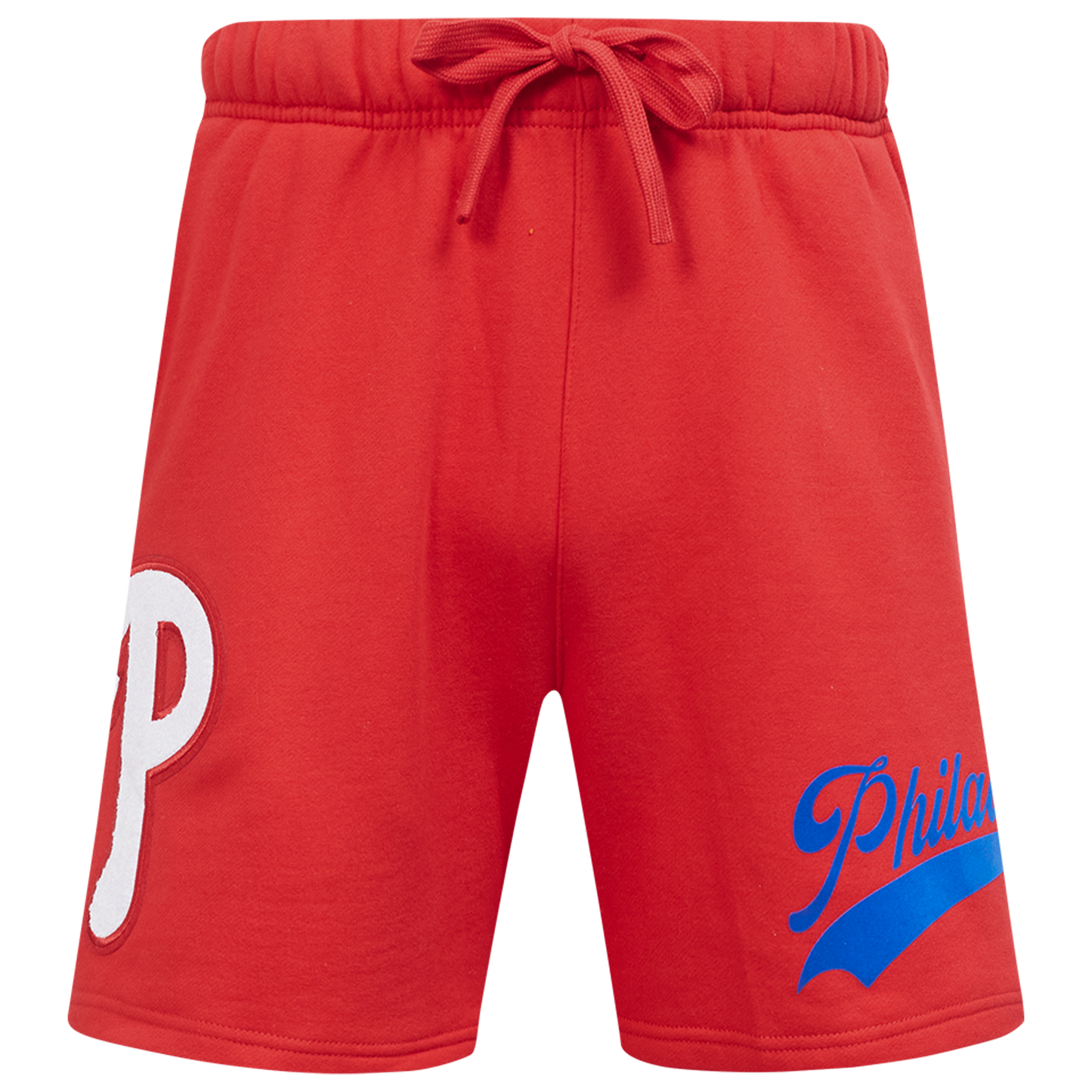 Pro Standard Phillies Living Large Fleece Shorts - Men's - Red/Blue/White