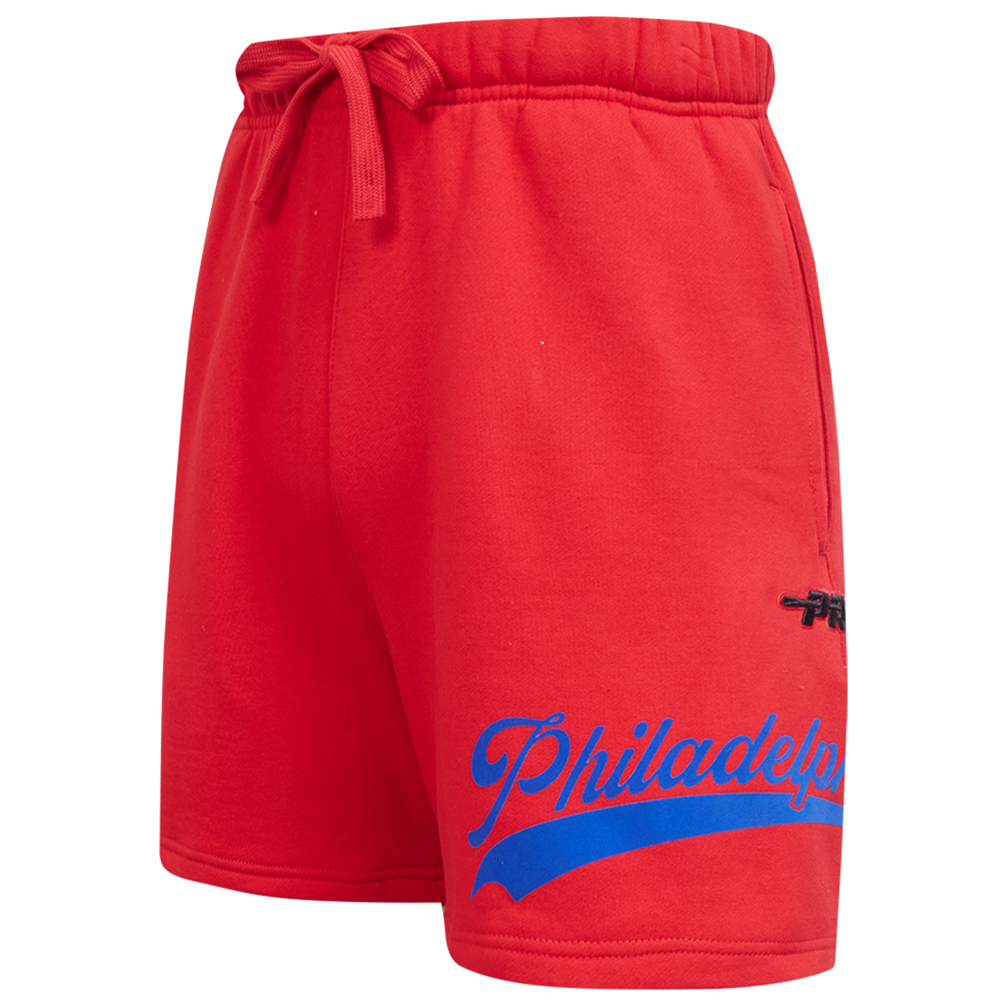 Pro Standard Phillies Living Large Fleece Shorts - Men's - Red/Blue/White