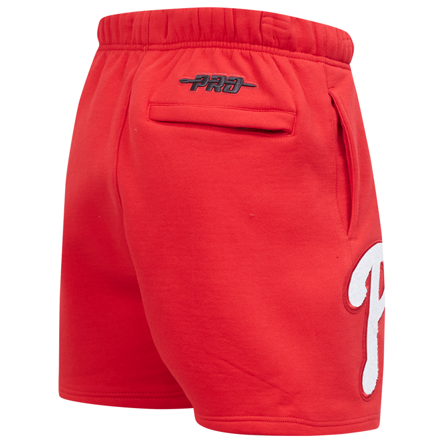 Pro Standard Phillies Living Large Fleece Shorts - Men's - Red/Blue/White