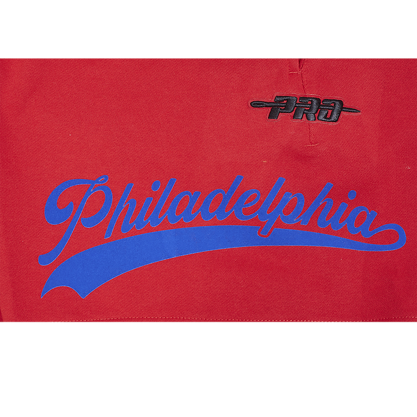 Pro Standard Phillies Living Large Fleece Shorts - Men's - Red/Blue/White