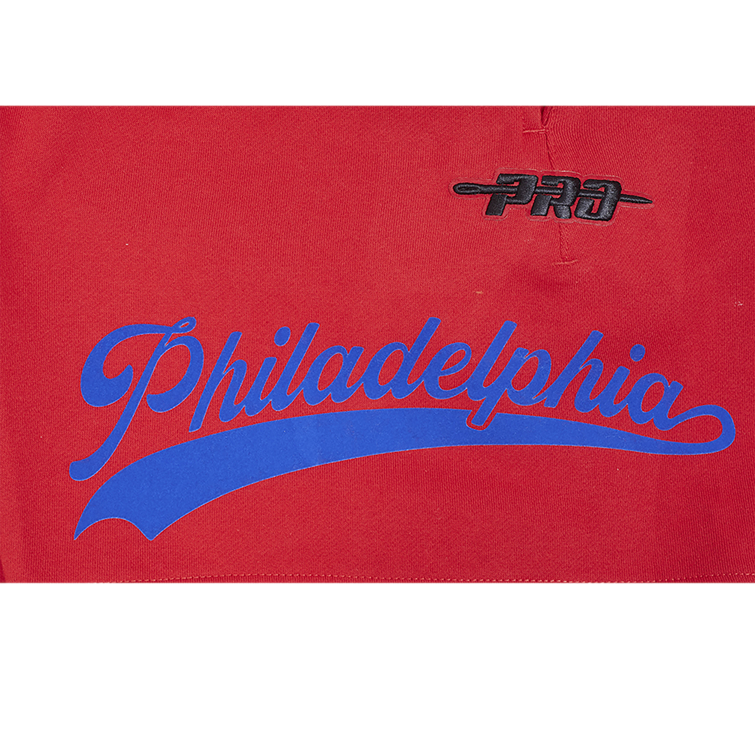 Pro Standard Phillies Living Large Fleece Shorts - Men's - Red/Blue/White