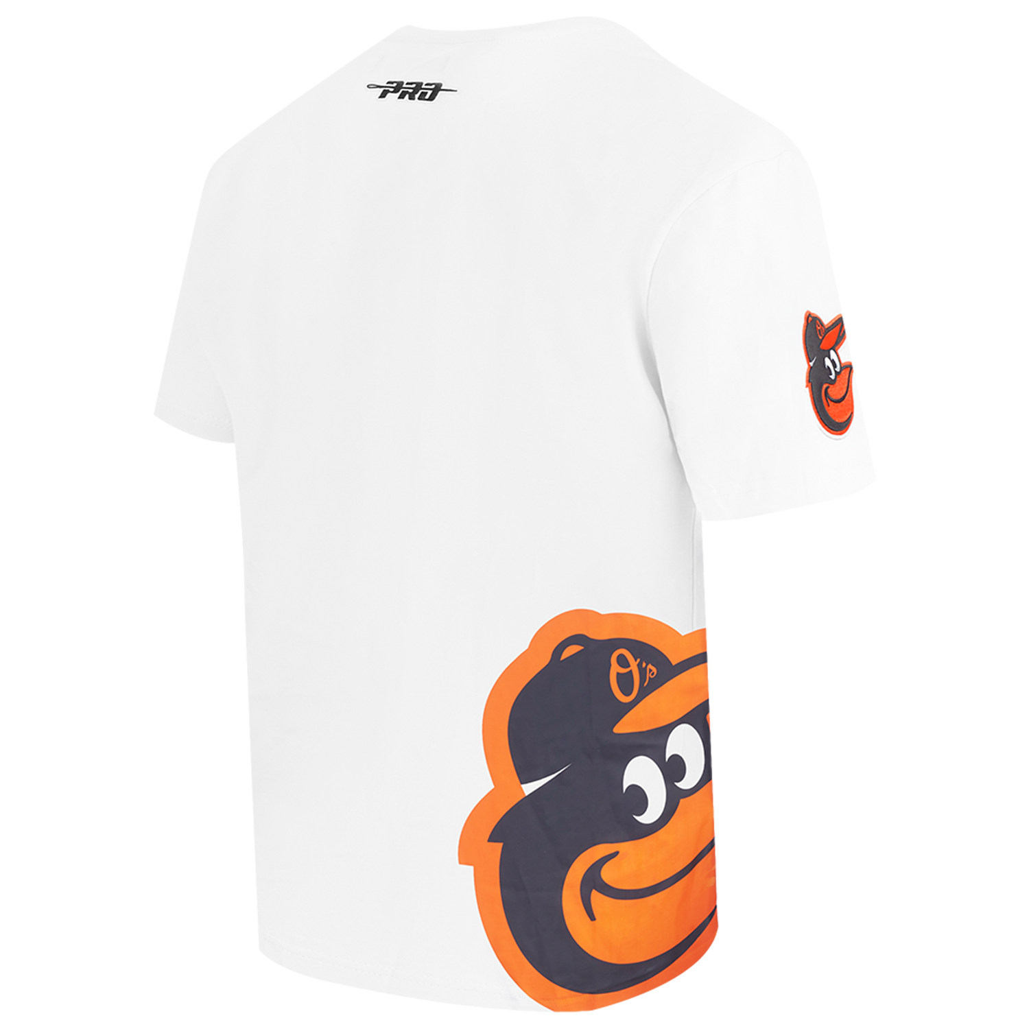Pro Standard Orioles Living Large CJ Drop Shoulder T-Shirt - Men's - White/Black/Orange