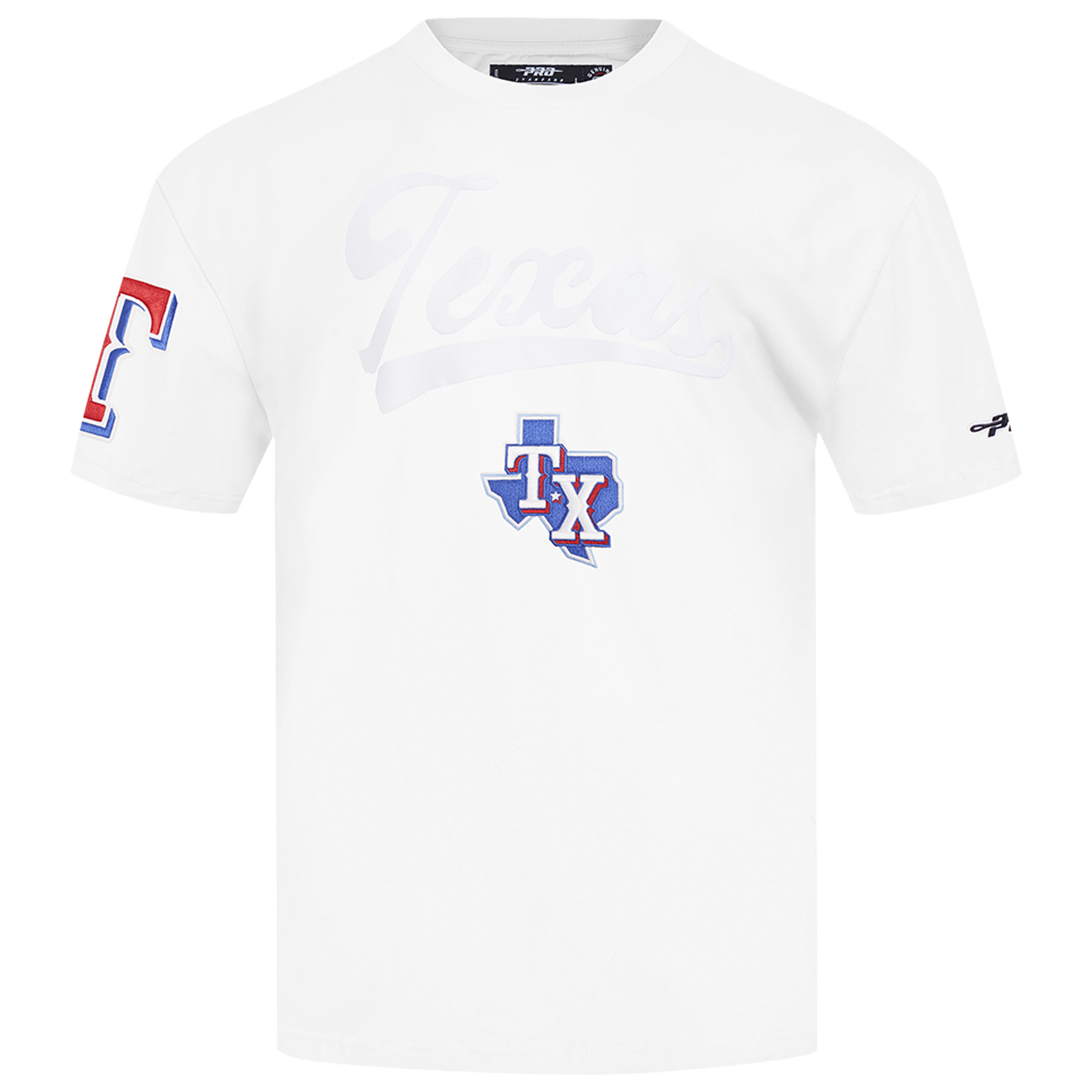 Pro Standard Rangers Living Large CJ Drop Shoulder T-Shirt - Men's - Blue/White/Red