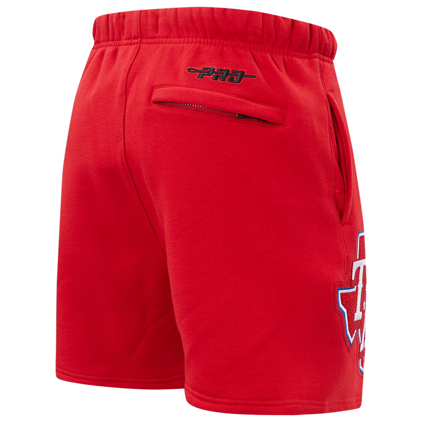 Pro Standard Rangers Living Large Fleece Shorts - Men's - Red/White