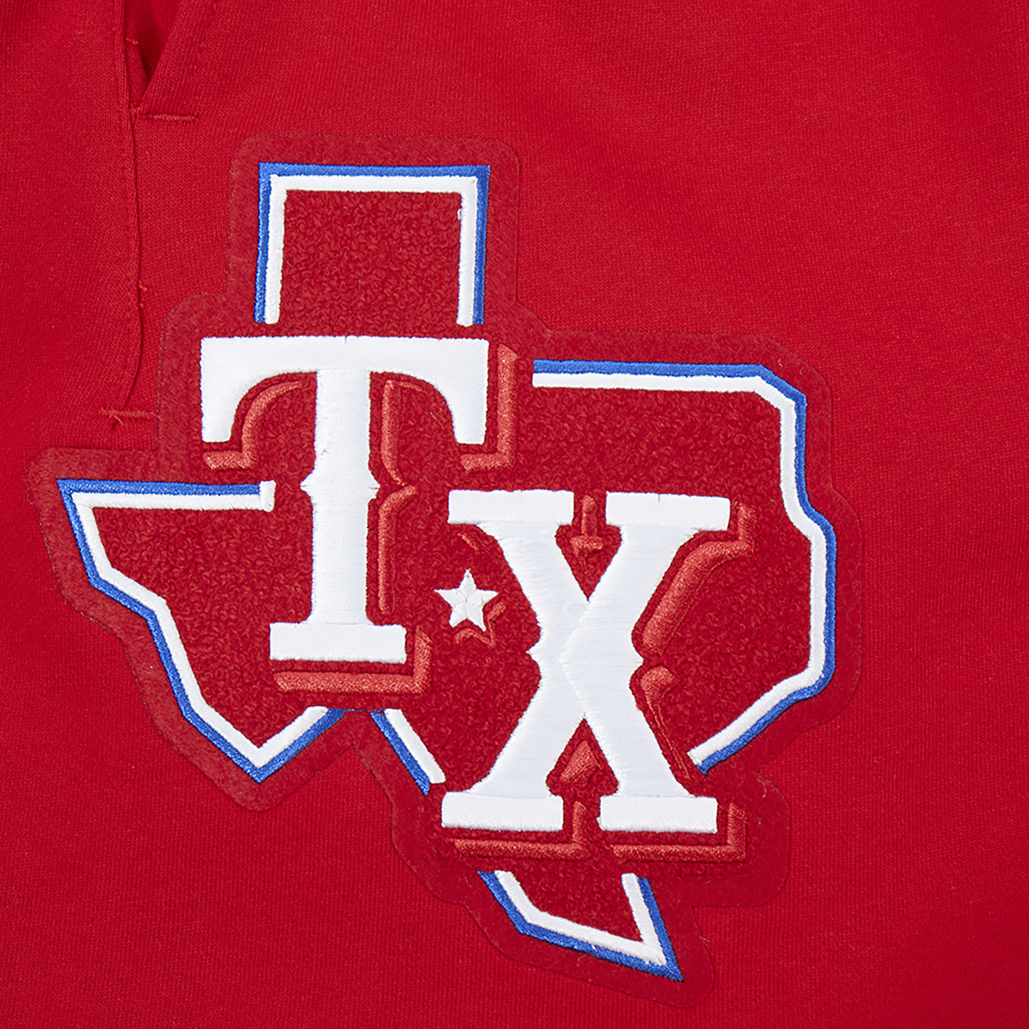 Pro Standard Rangers Living Large Fleece Shorts - Men's - Red/White