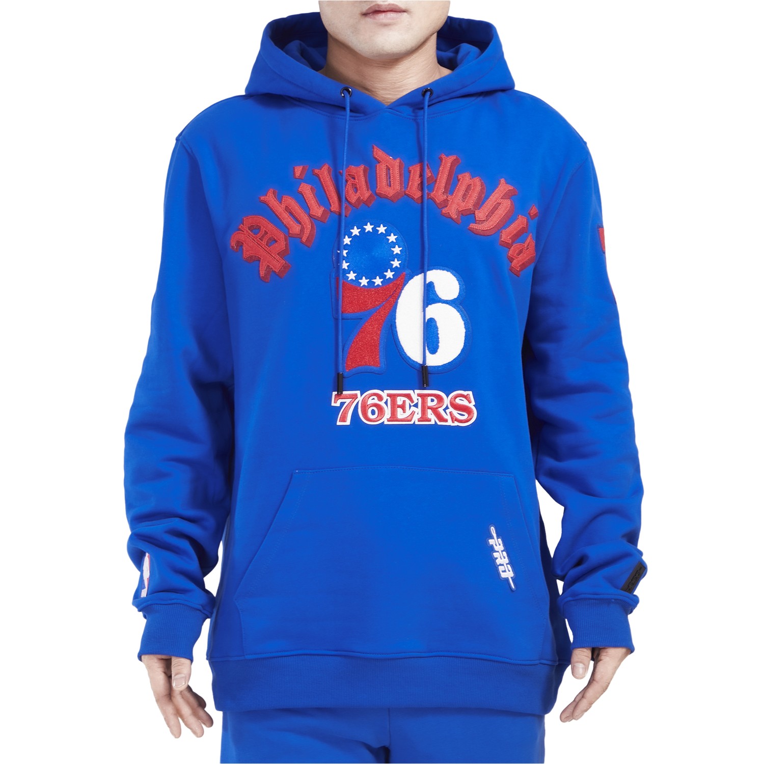 Pro Standard 76ERS OLD ENGLISH FLC PO HOODIE - Men's - Royal Blue