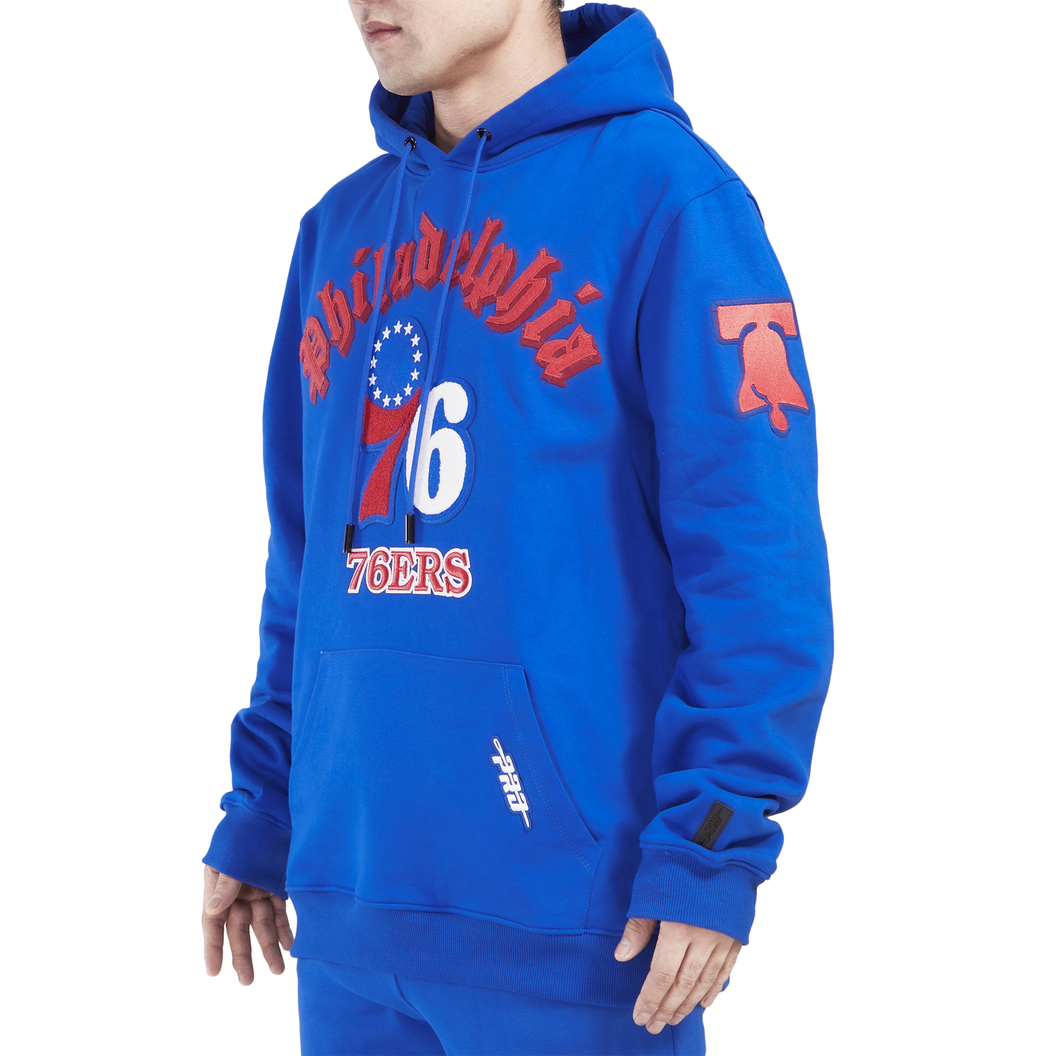 Pro Standard 76ERS OLD ENGLISH FLC PO HOODIE - Men's - Royal Blue