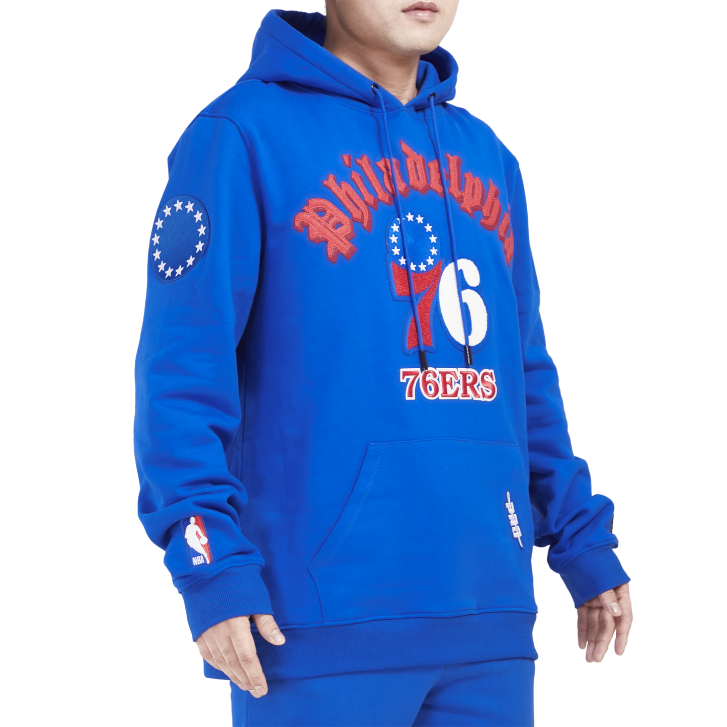 Pro Standard 76ERS OLD ENGLISH FLC PO HOODIE - Men's - Royal Blue