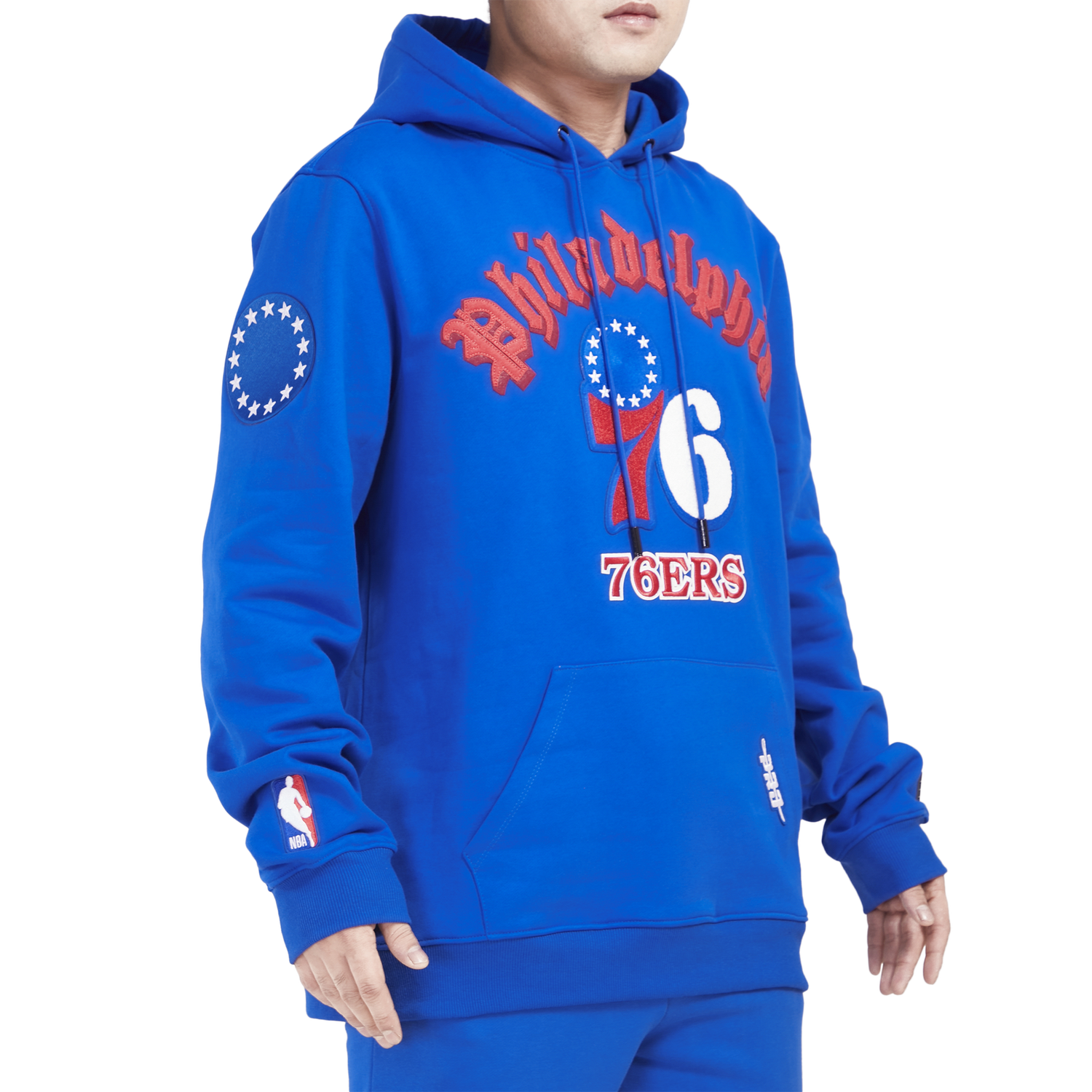 Pro Standard 76ERS OLD ENGLISH FLC PO HOODIE - Men's - Royal Blue