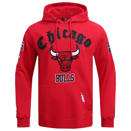 Pro Standard BULLS OLD ENGLISH FLC PO HOODIE - Men's - Red