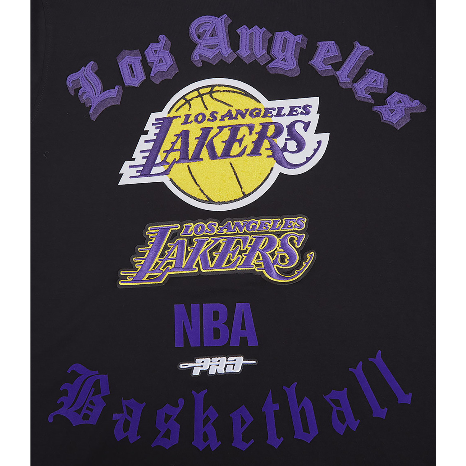 Pro Standard LAKERS OLD ENGLISH SJ TEE - Men's - Black
