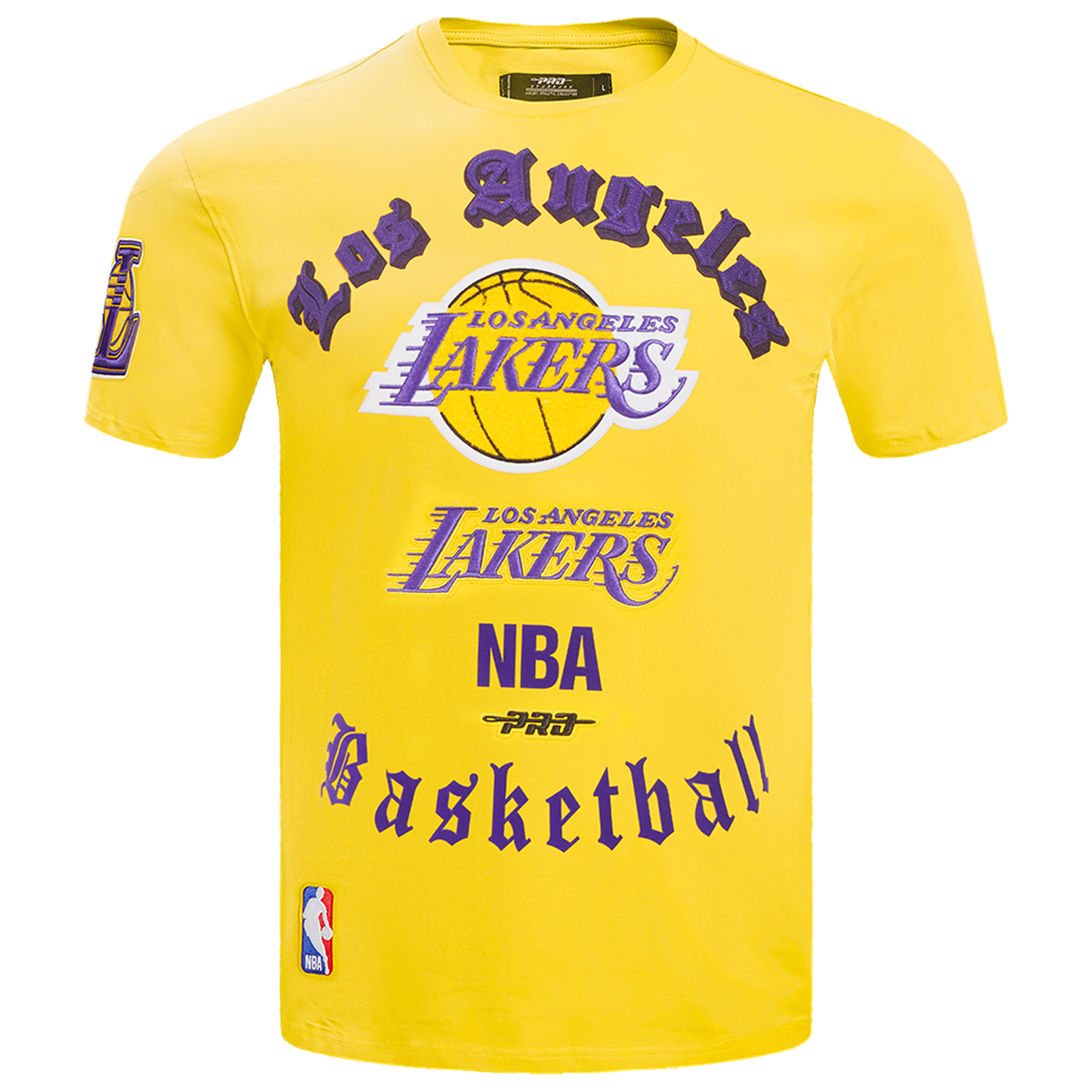 Pro Standard LAKERS OLD ENGLISH SJ TEE - Men's - Yellow