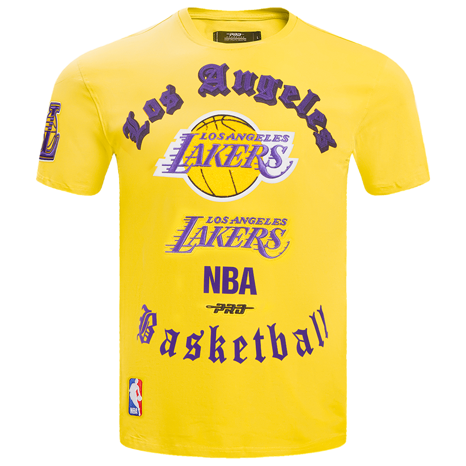 Pro Standard LAKERS OLD ENGLISH SJ TEE - Men's - Yellow