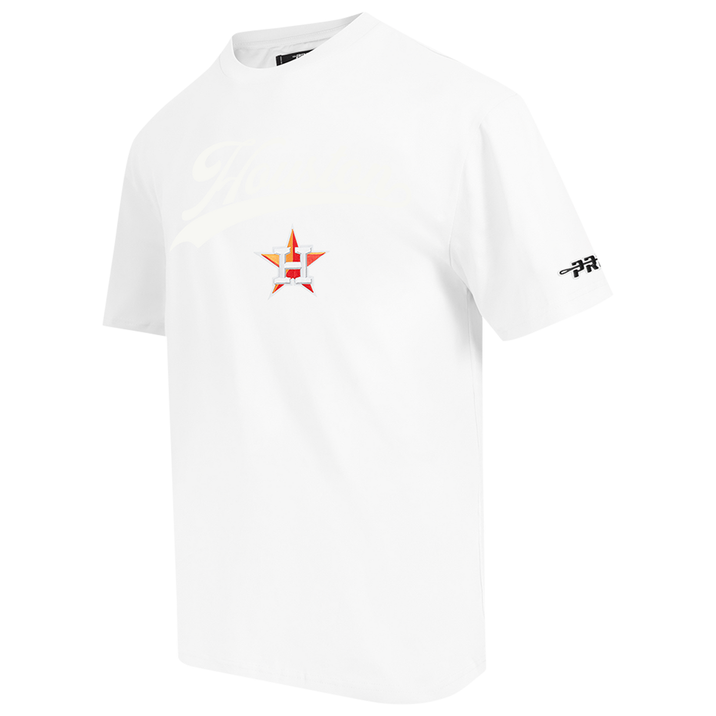 Pro Standard Astros Living Large CJ Drop Shoulder T-Shirt - Men's - Black/White/Orange