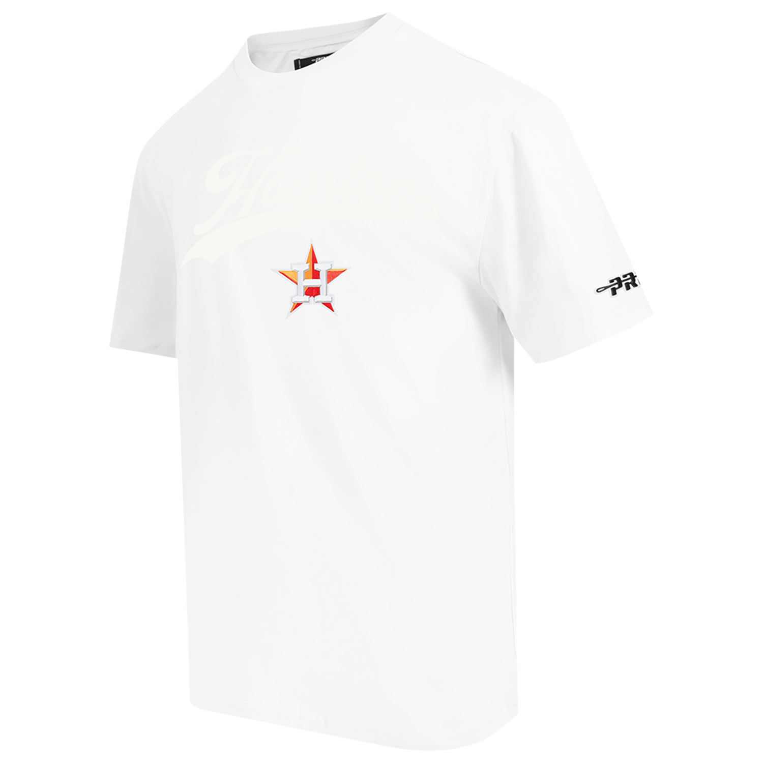Pro Standard Astros Living Large CJ Drop Shoulder T-Shirt - Men's - Black/White/Orange