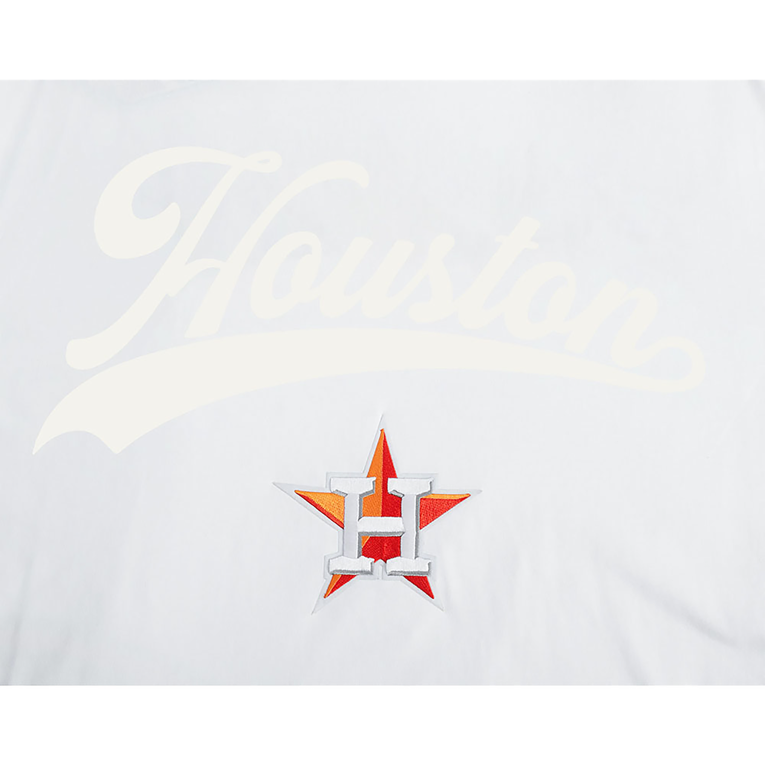 Pro Standard Astros Living Large CJ Drop Shoulder T-Shirt - Men's - Black/White/Orange