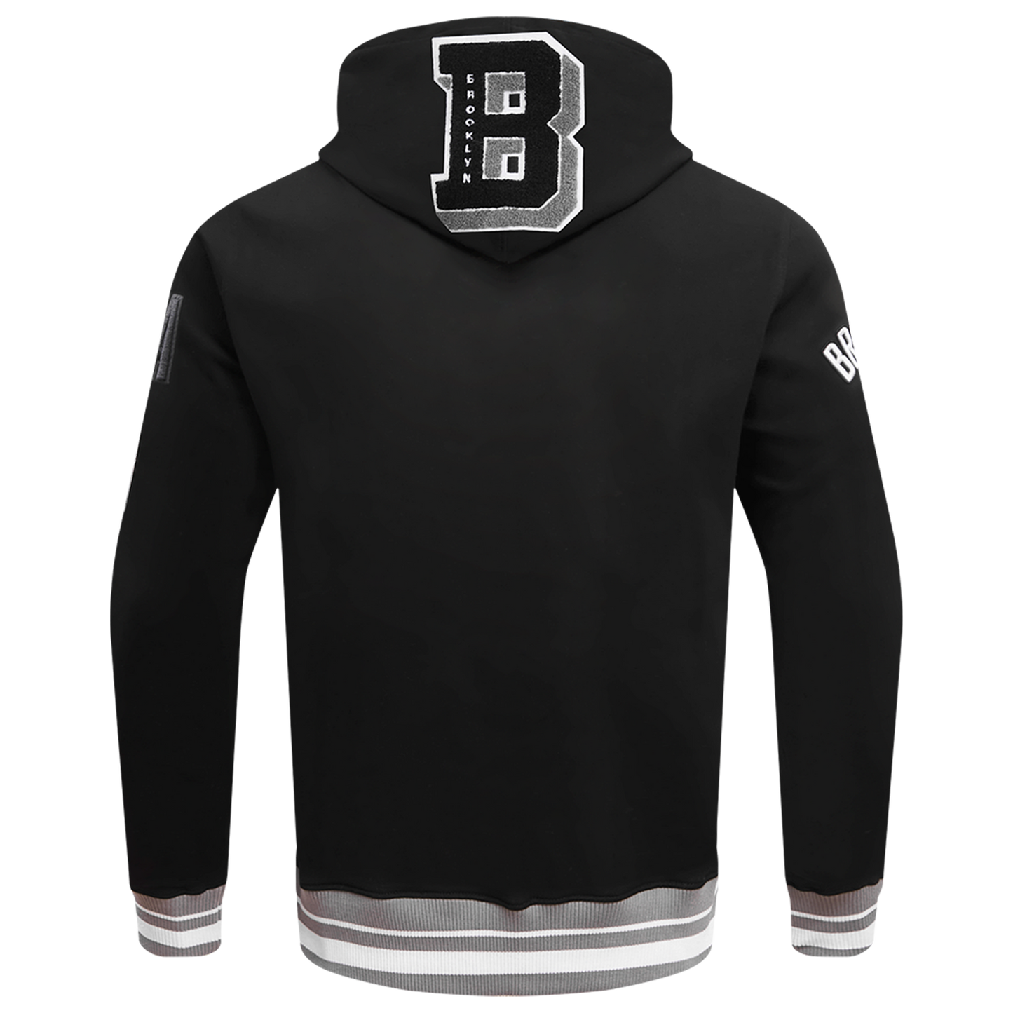Pro Standard NETS MASH UP RIB FLC PO HOODIE - Men's - Black/Gray