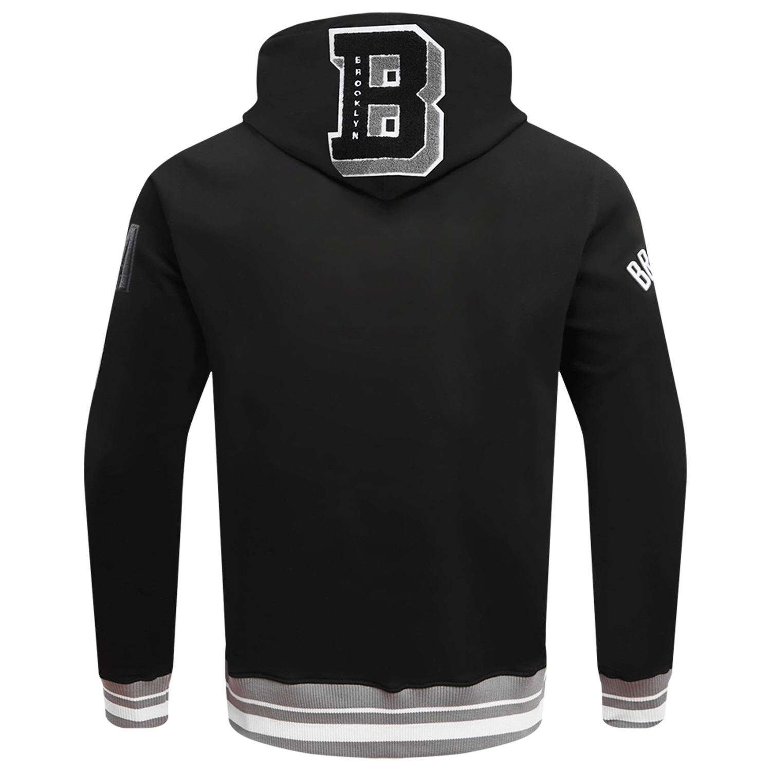 Pro Standard NETS MASH UP RIB FLC PO HOODIE - Men's - Black/Gray