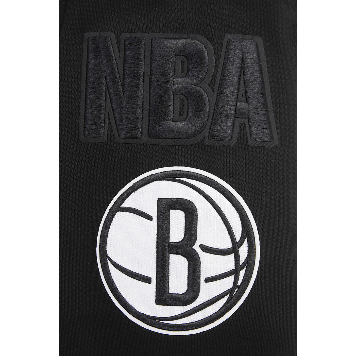 Pro Standard NETS MASH UP RIB FLC PO HOODIE - Men's - Black/Gray