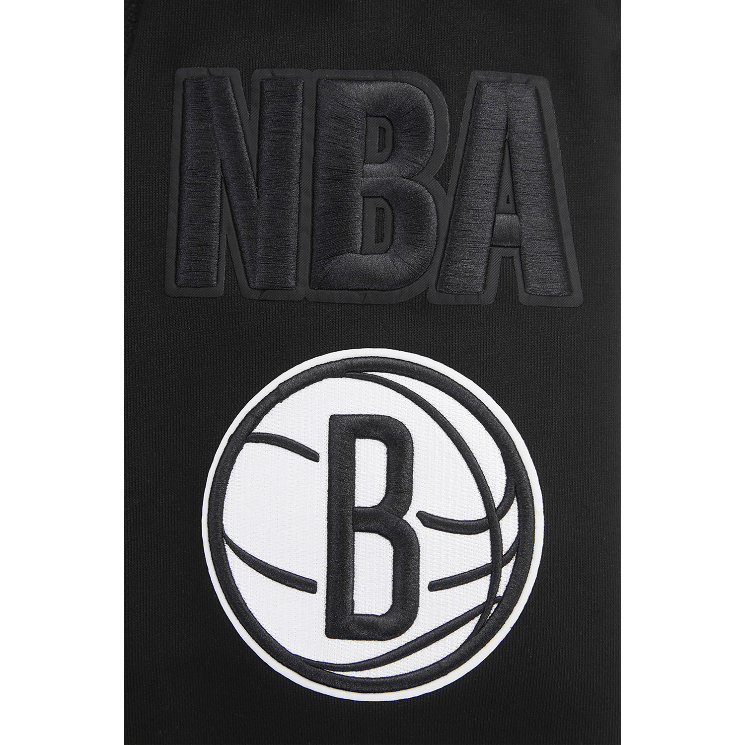 Pro Standard NETS MASH UP RIB FLC PO HOODIE - Men's - Black/Gray