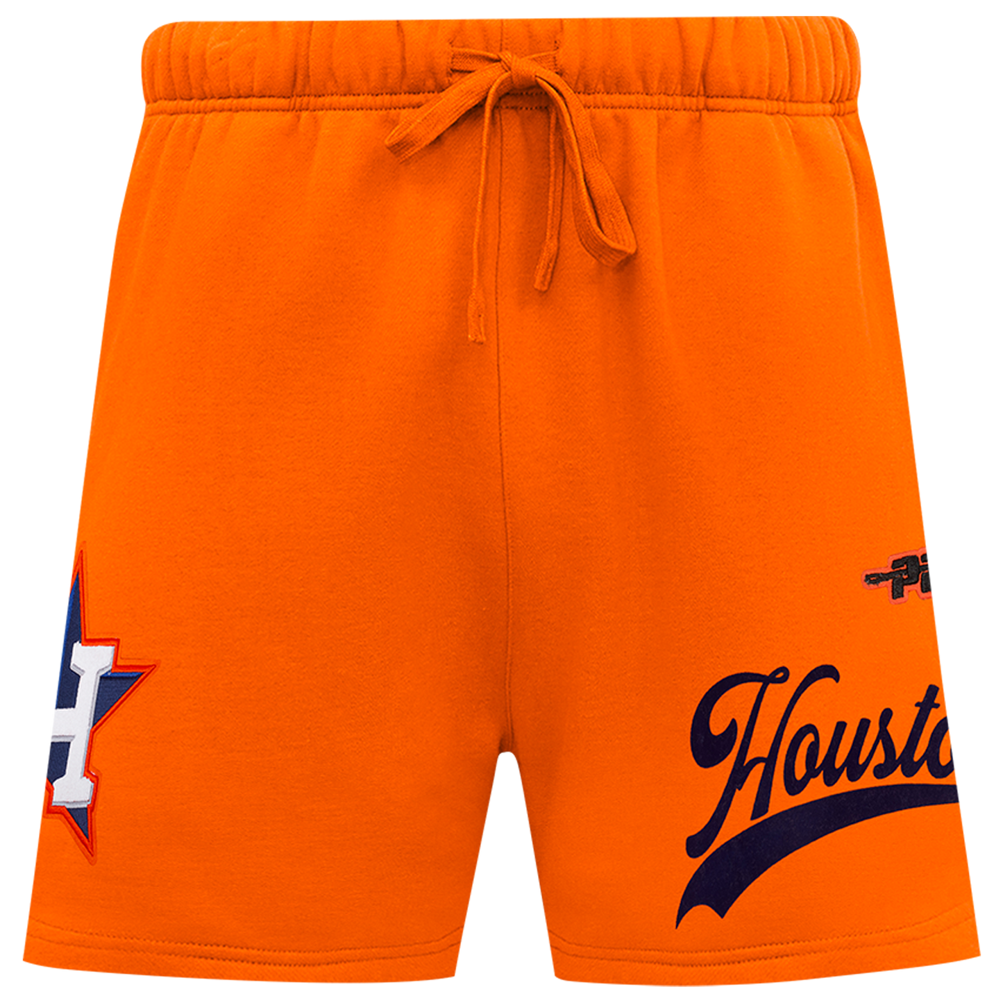 Pro Standard Astros Living Large Fleece Shorts - Men's - Orange/Black/White