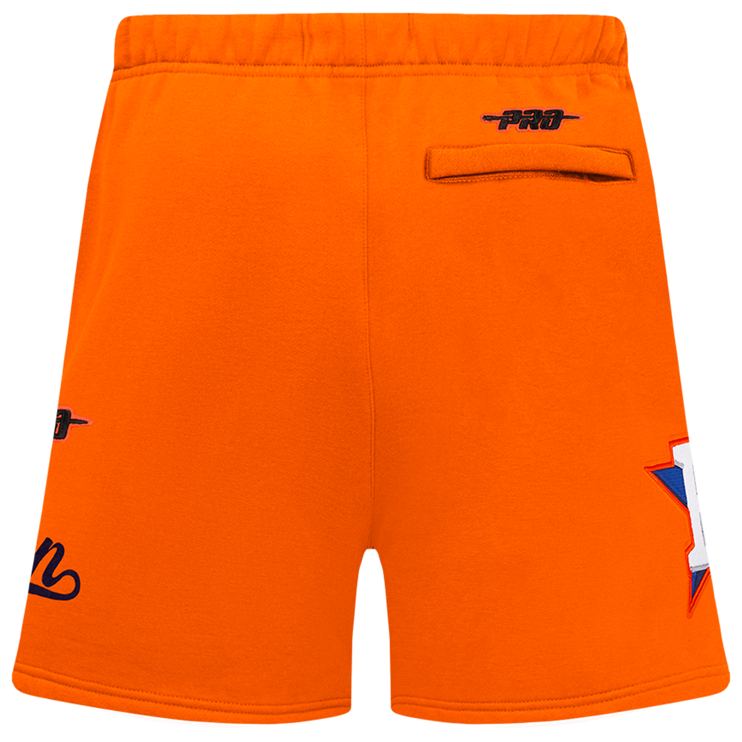 Pro Standard Astros Living Large Fleece Shorts - Men's - Orange/Black/White