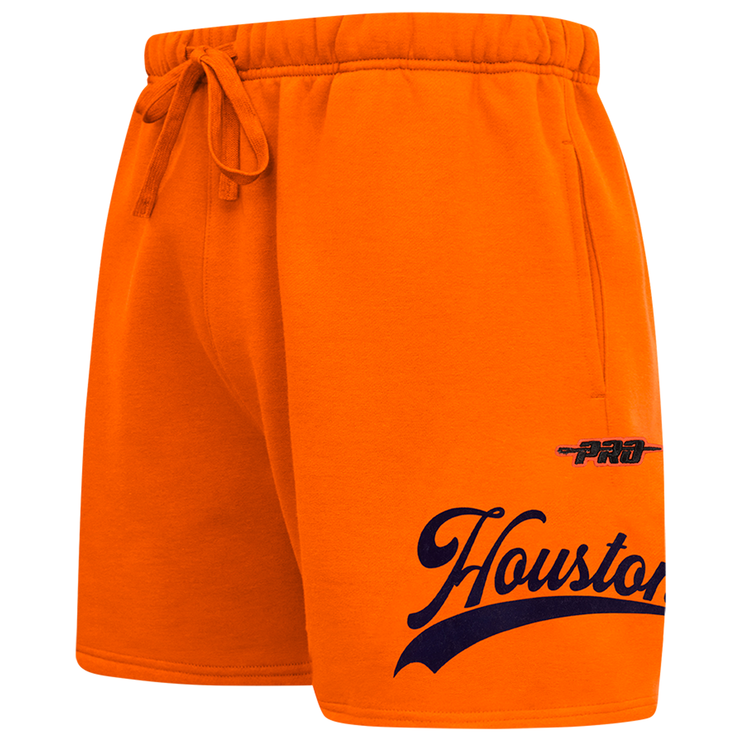 Pro Standard Astros Living Large Fleece Shorts - Men's - Orange/Black/White