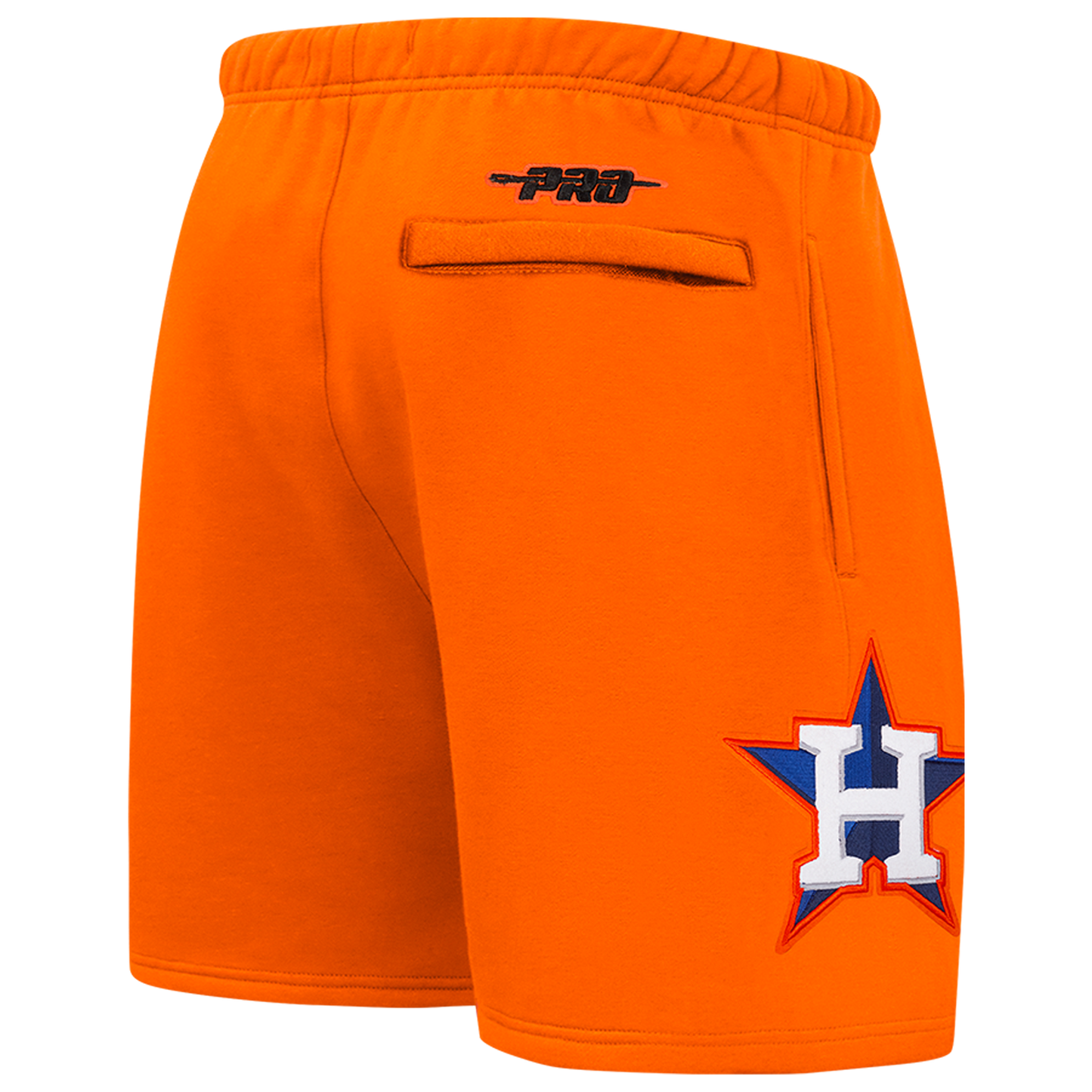 Pro Standard Astros Living Large Fleece Shorts - Men's - Orange/Black/White