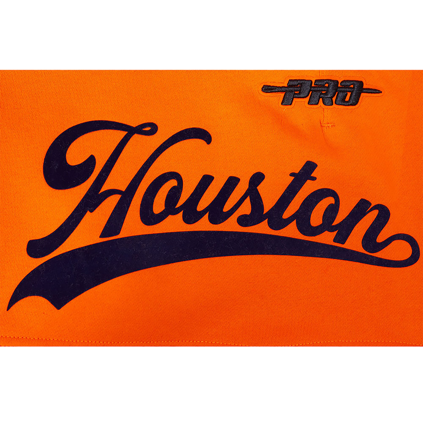 Pro Standard Astros Living Large Fleece Shorts - Men's - Orange/Black/White