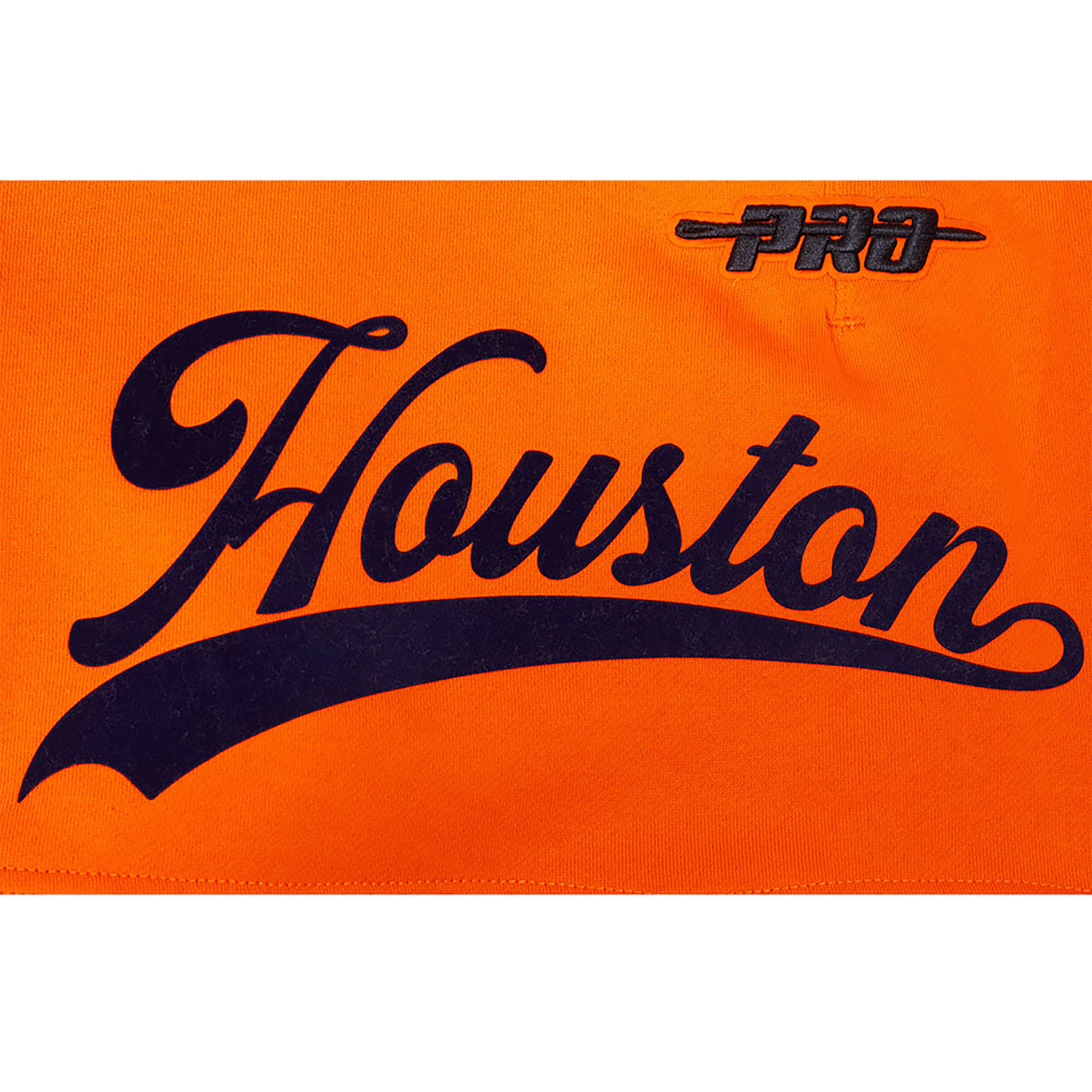 Pro Standard Astros Living Large Fleece Shorts - Men's - Orange/Black/White