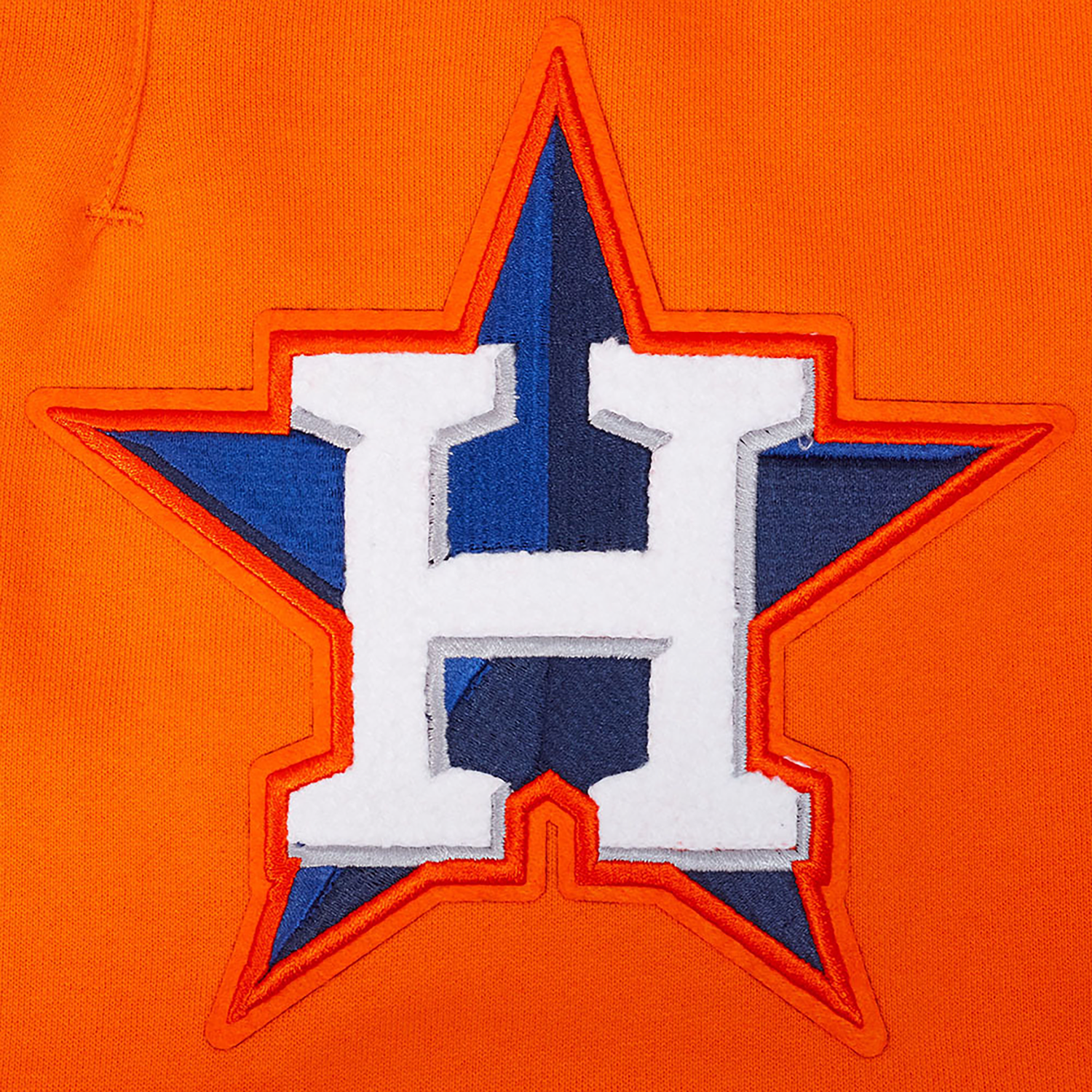 Pro Standard Astros Living Large Fleece Shorts - Men's - Orange/Black/White