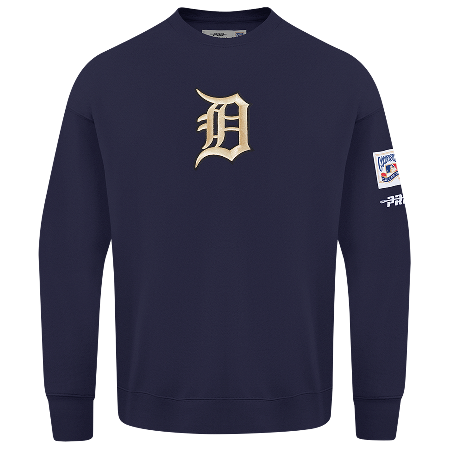 Pro Standard Tigers Champs Drop Shoulder Crew - Men's - Navy/Multi