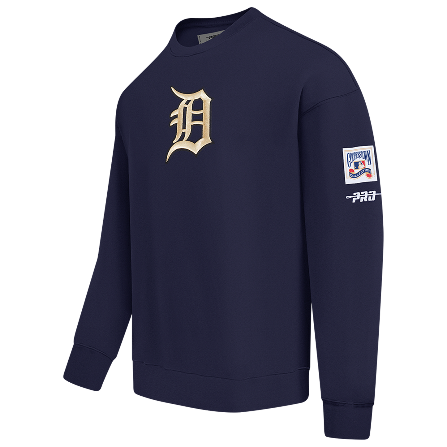 Pro Standard Tigers Champs Drop Shoulder Crew - Men's - Navy/Multi