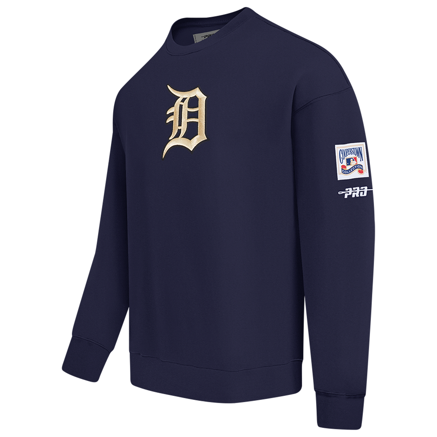 Pro Standard Tigers Champs Drop Shoulder Crew - Men's - Navy/Multi