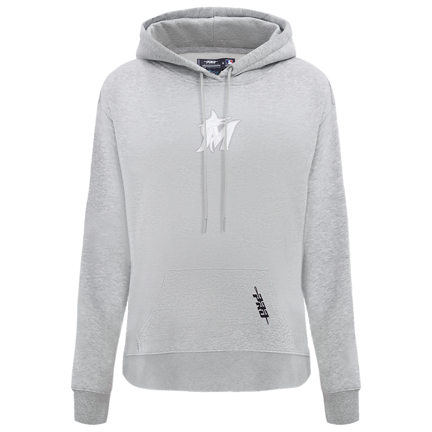 Pro Standard Marlins Classic DS PO Hoodie - Men's - Grey/White