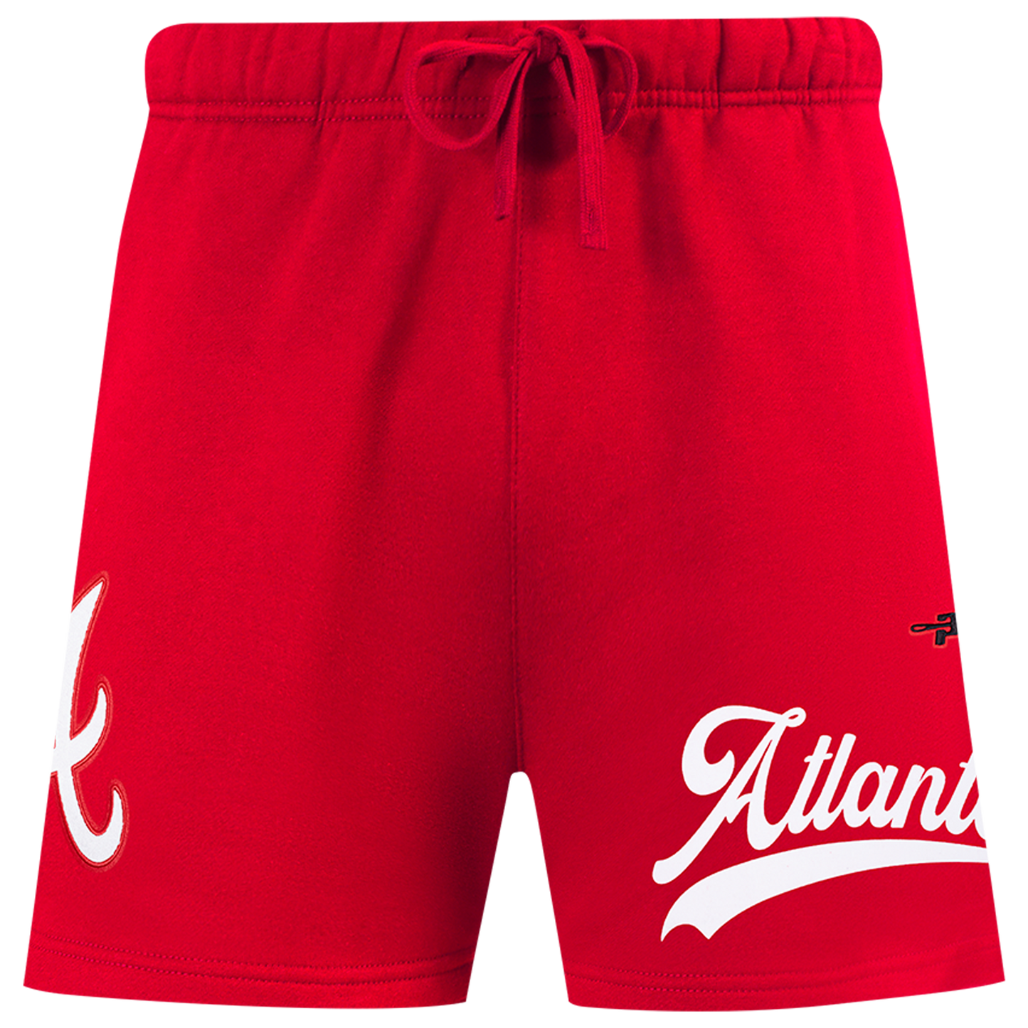 Pro Standard Braves Living Large Fleece Shorts - Men's - Red/White