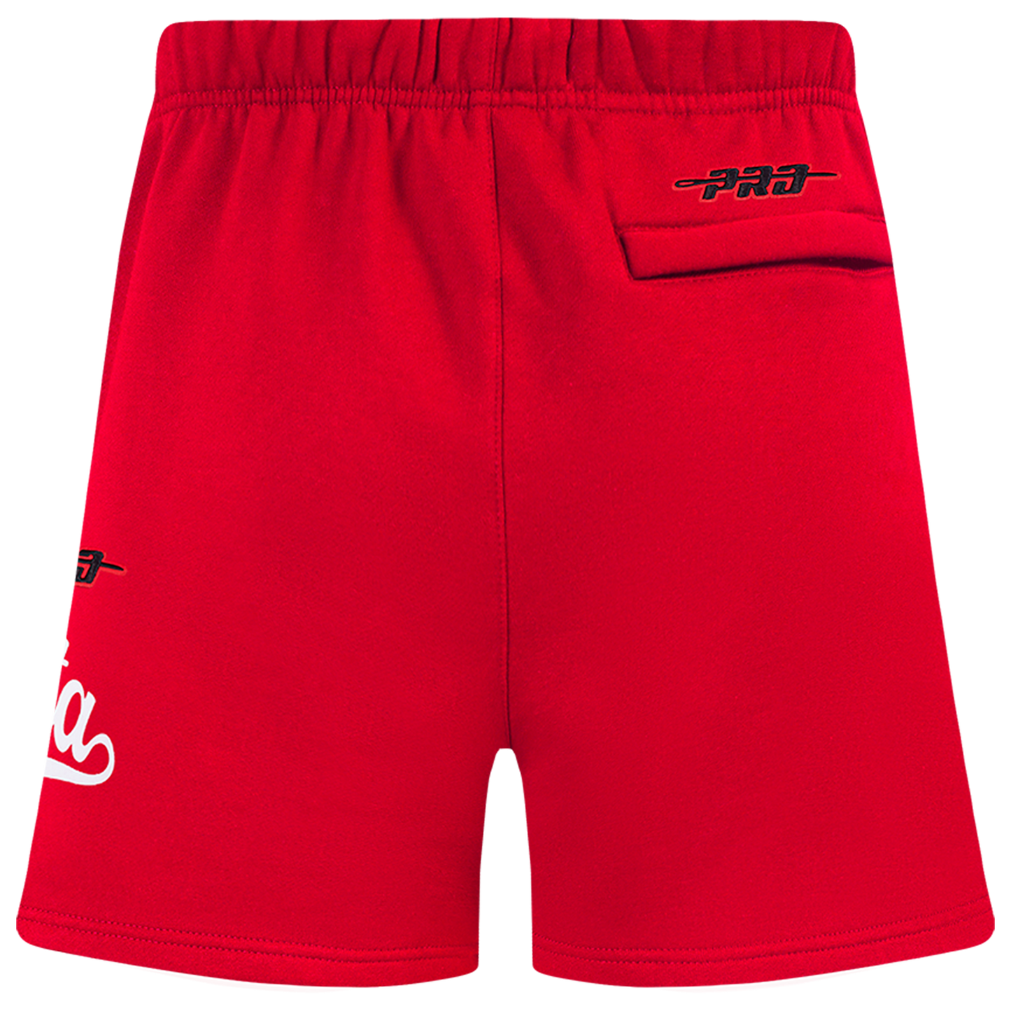 Pro Standard Braves Living Large Fleece Shorts - Men's - Red/White