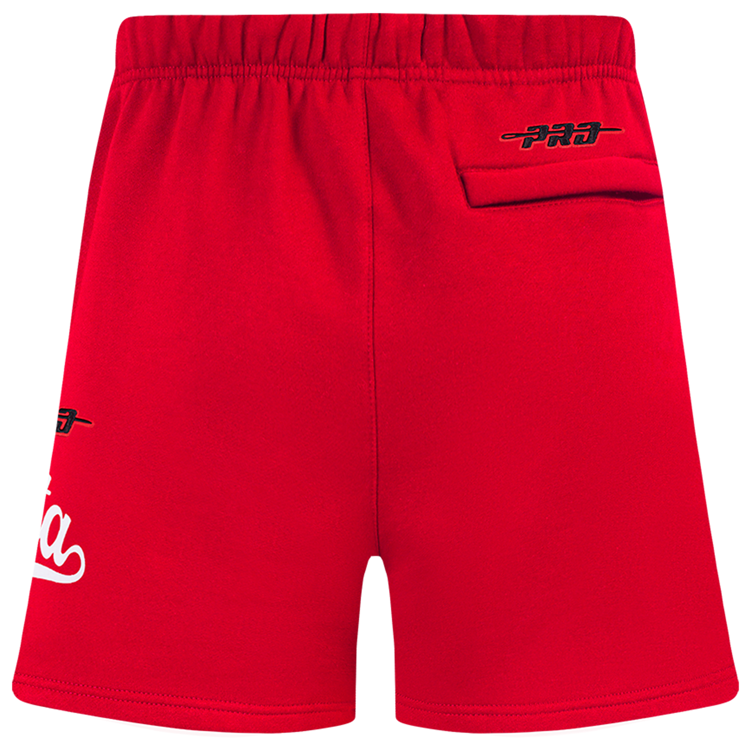 Pro Standard Braves Living Large Fleece Shorts - Men's - Red/White