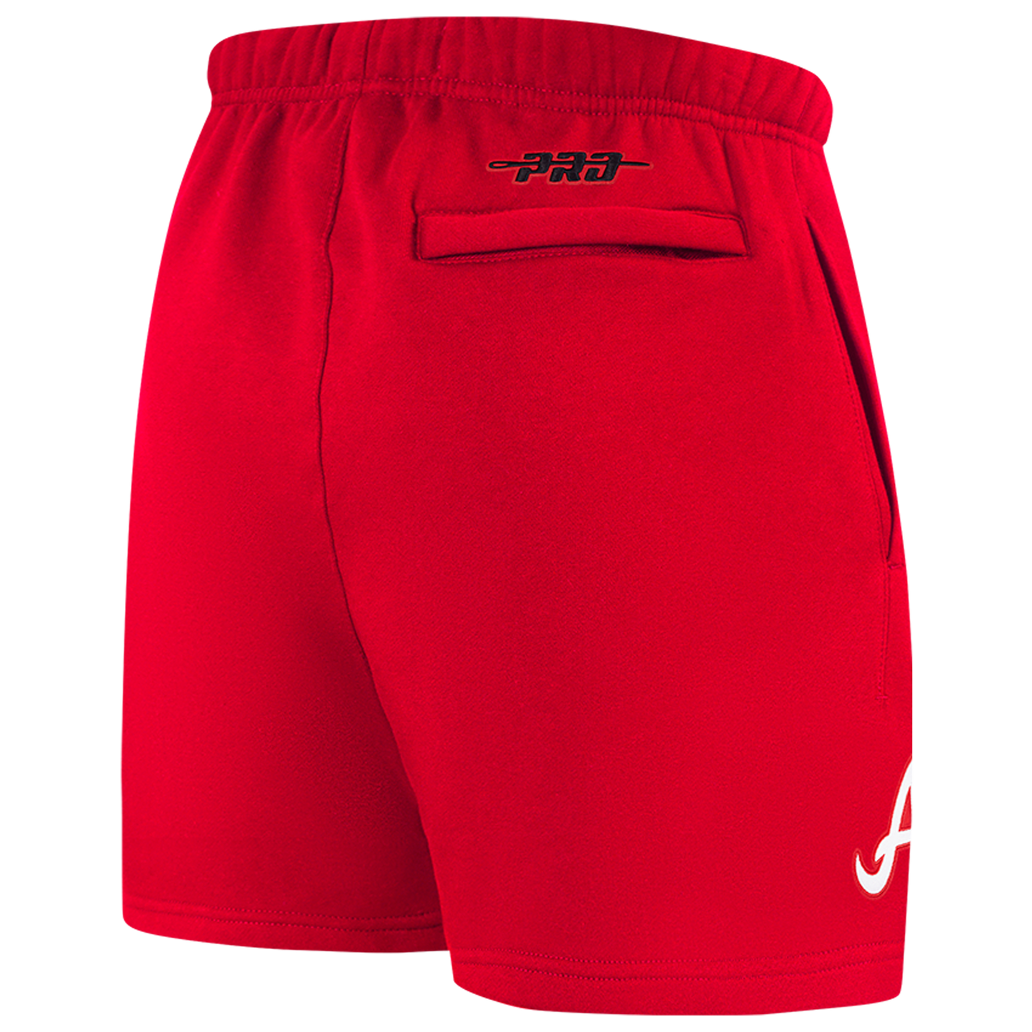 Pro Standard Braves Living Large Fleece Shorts - Men's - Red/White