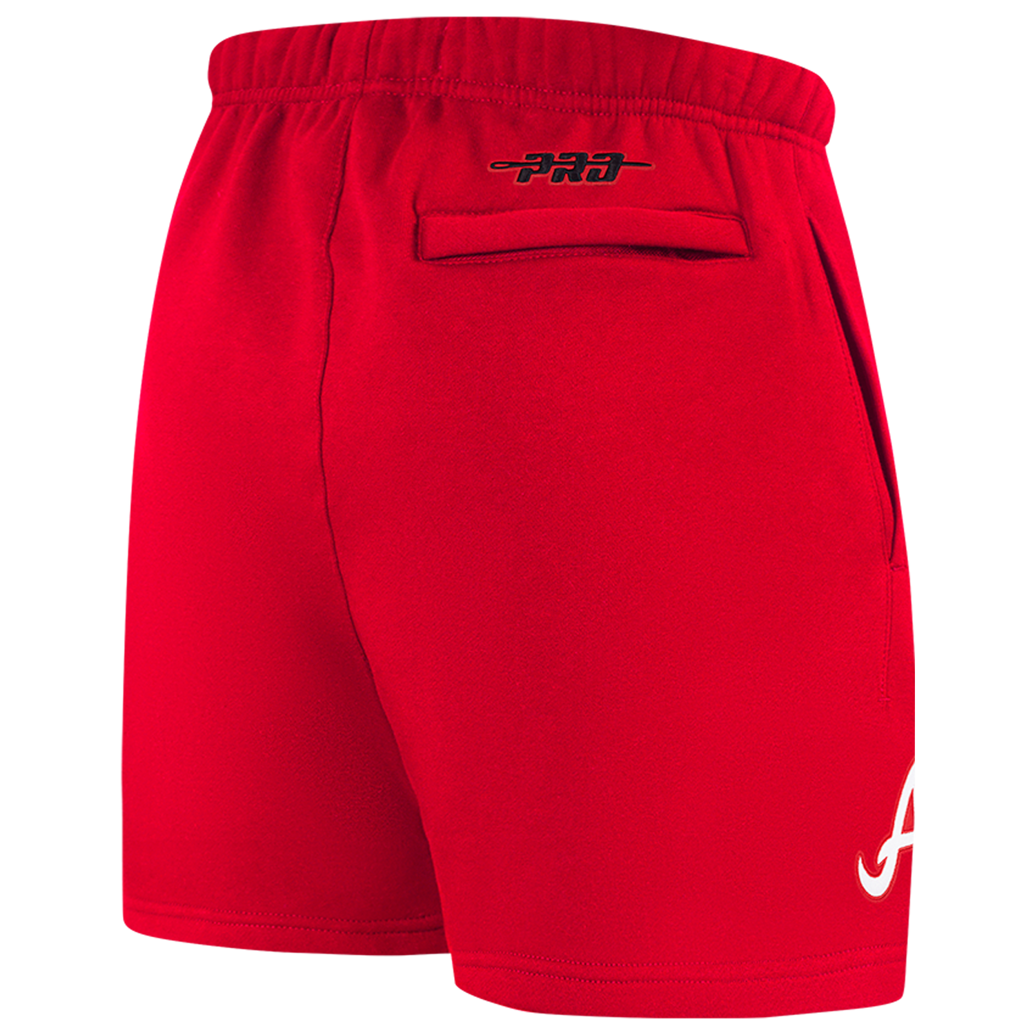 Pro Standard Braves Living Large Fleece Shorts - Men's - Red/White