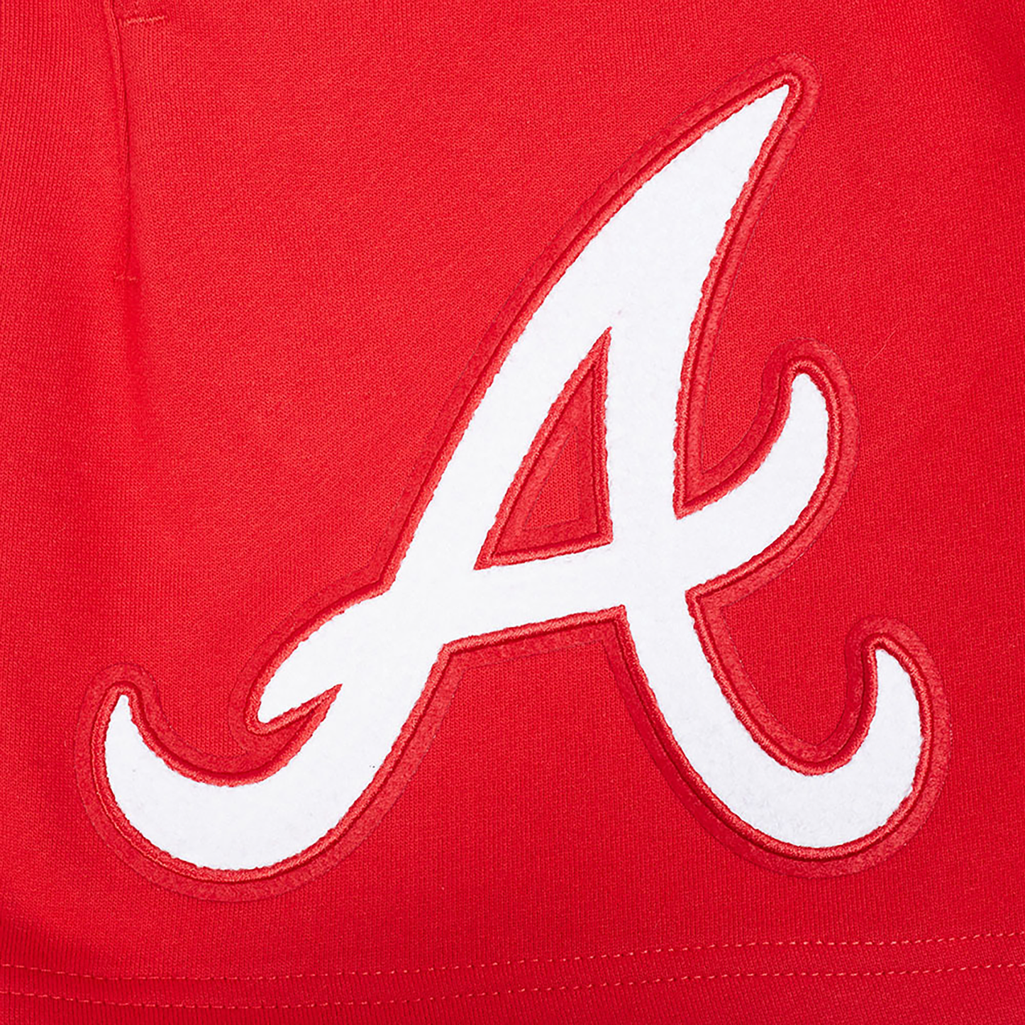 Pro Standard Braves Living Large Fleece Shorts - Men's - Red/White