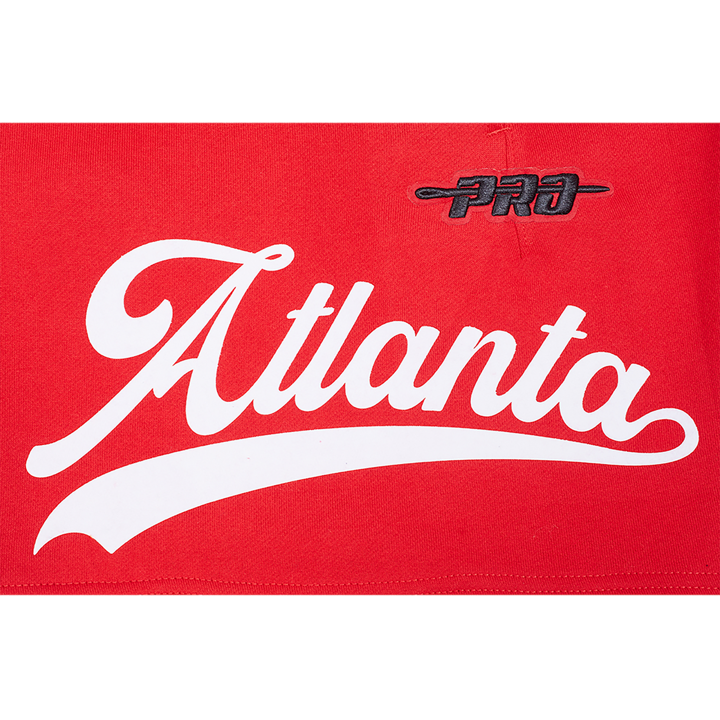 Pro Standard Braves Living Large Fleece Shorts - Men's - Red/White