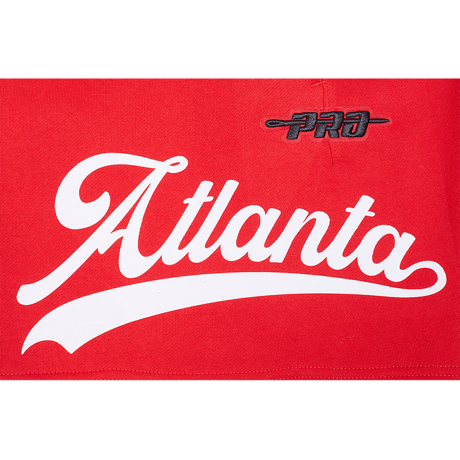 Pro Standard Braves Living Large Fleece Shorts - Men's - Red/White