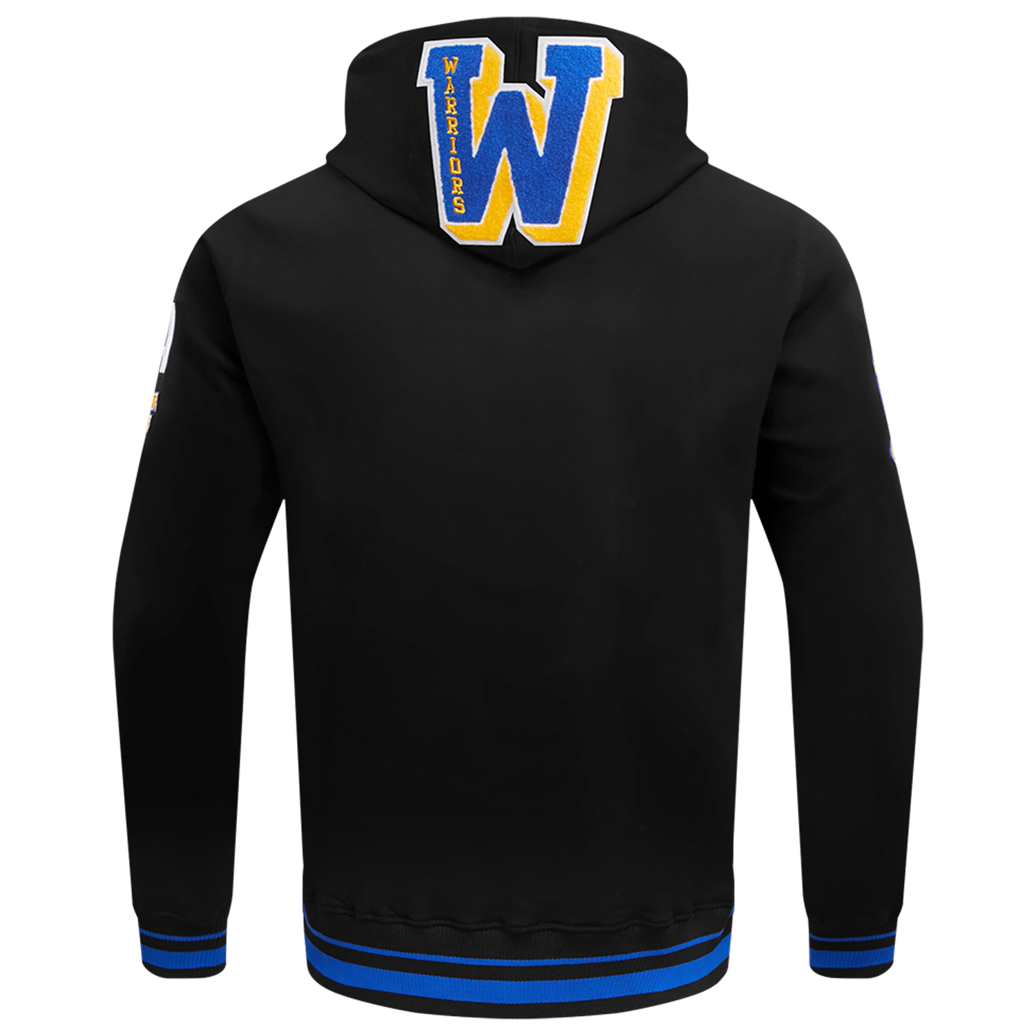 Pro Standard WARRIORS MASH UP RIB FLC PO HOODIE - Men's - Black/Royal Blue/Black
