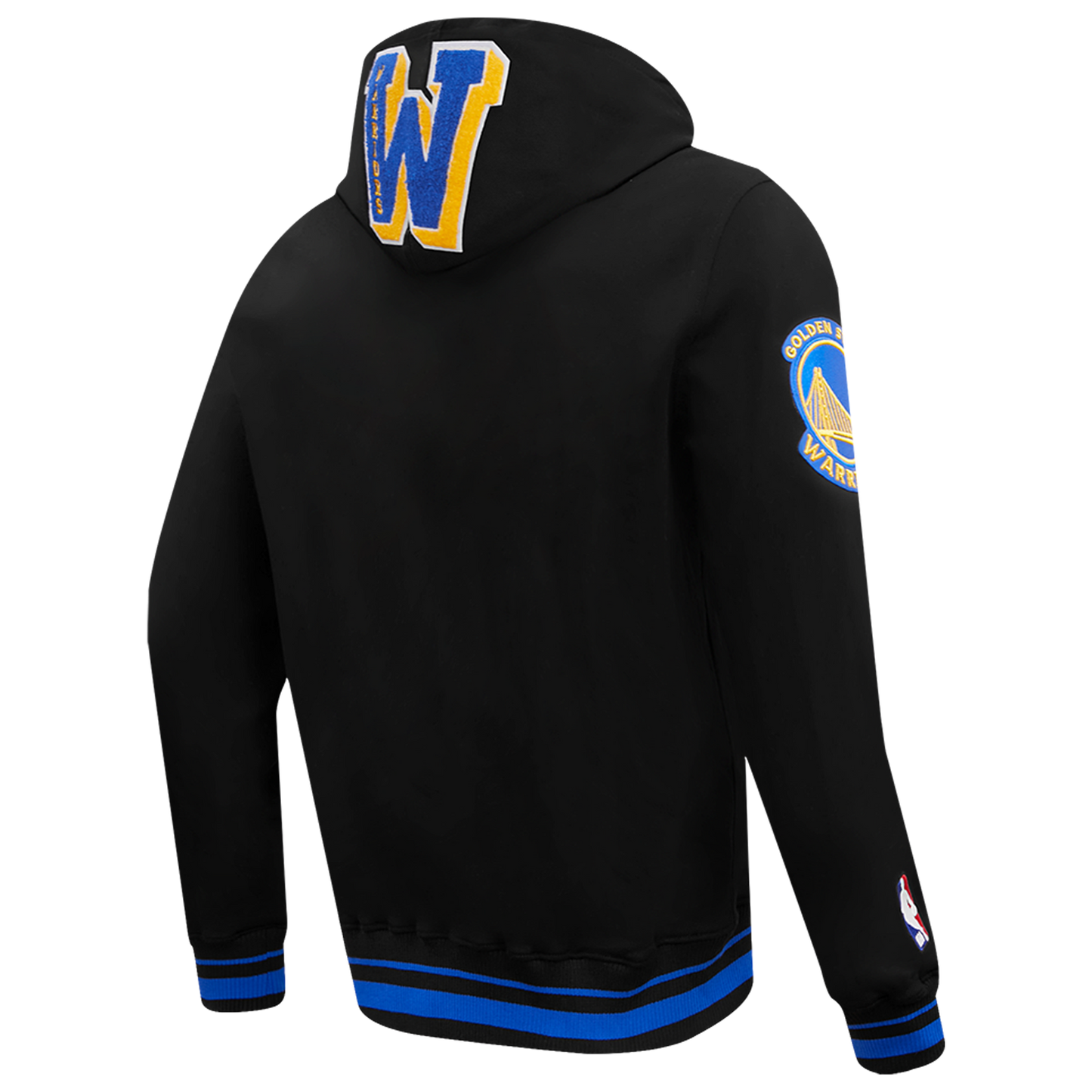 Pro Standard WARRIORS MASH UP RIB FLC PO HOODIE - Men's - Black/Royal Blue/Black