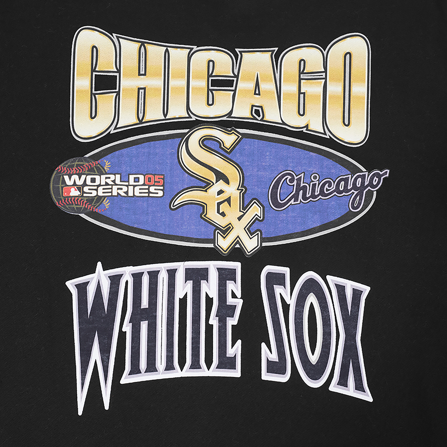 Pro Standard White Sox Champs Drop Shoulder Crew - Men's - Multi/Black