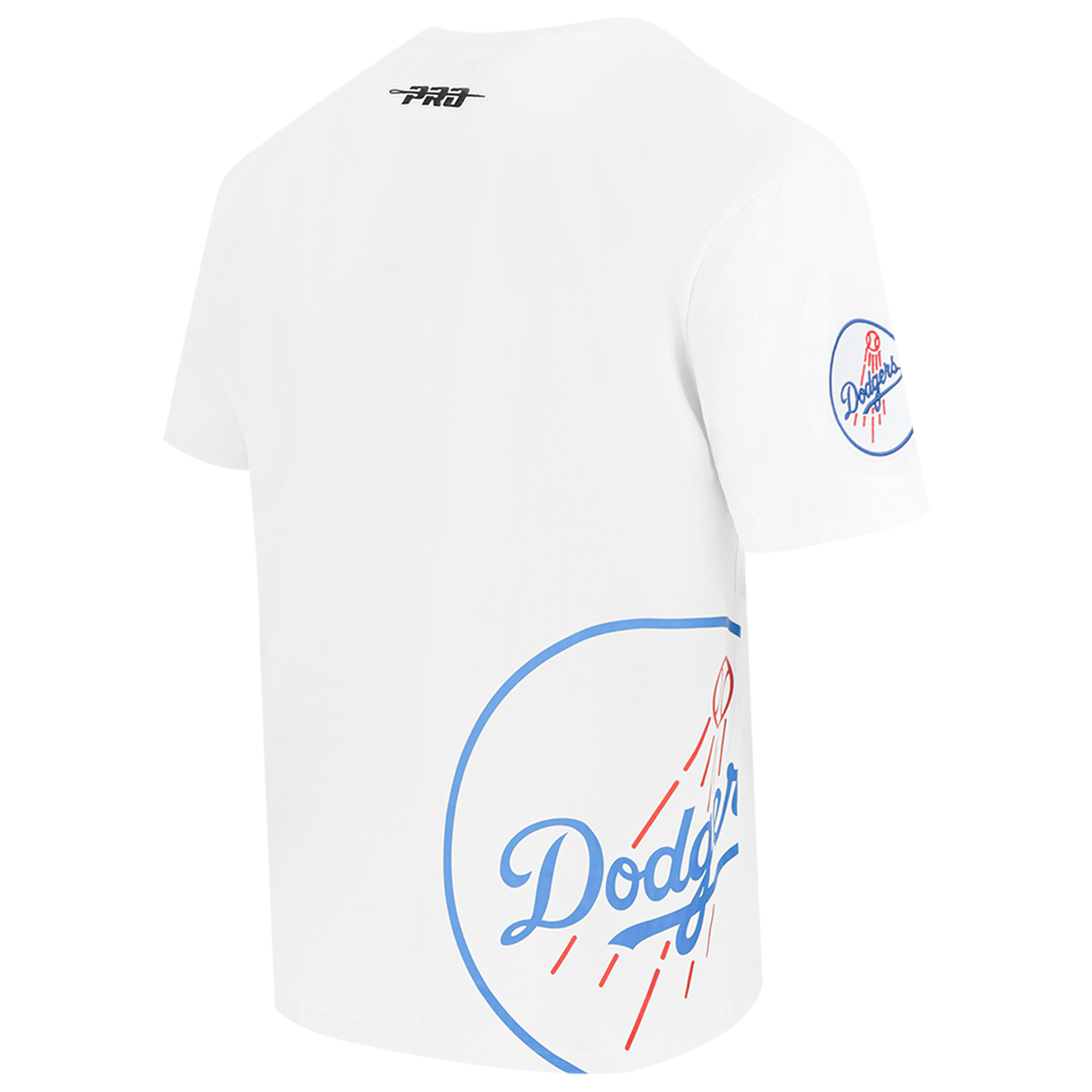 Pro Standard Dodgers Living Large CJ Drop Shoulder T-Shirt - Men's - Red/Black/White