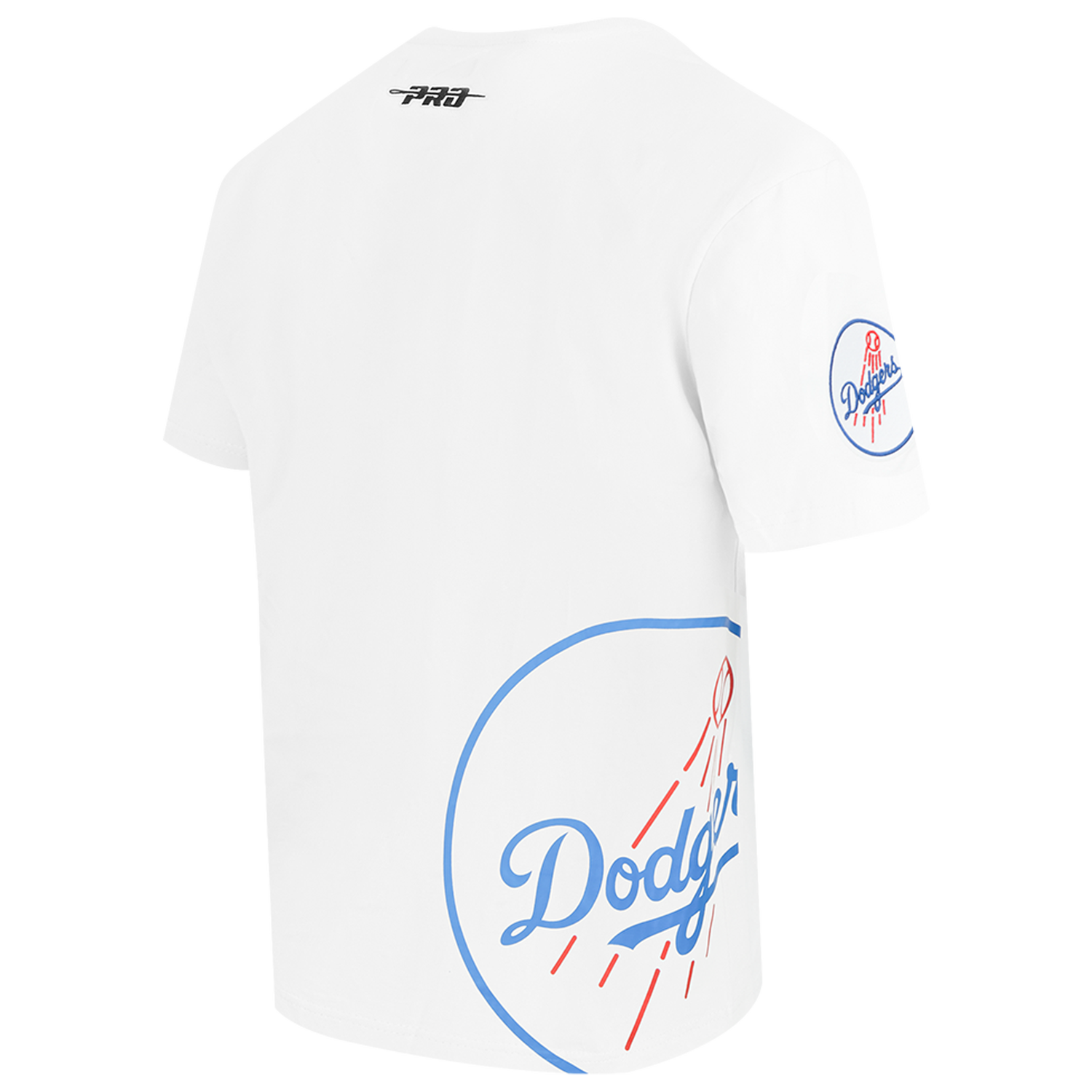Pro Standard Dodgers Living Large CJ Drop Shoulder T-Shirt - Men's - Red/Black/White