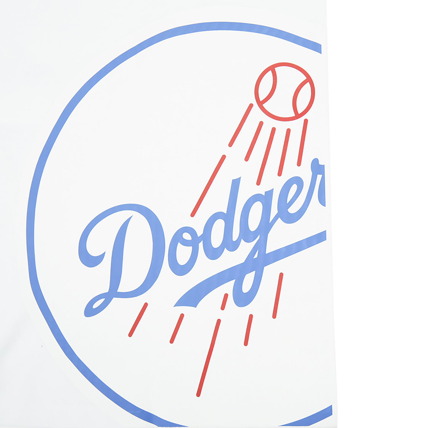 Pro Standard Dodgers Living Large CJ Drop Shoulder T-Shirt - Men's - Red/Black/White